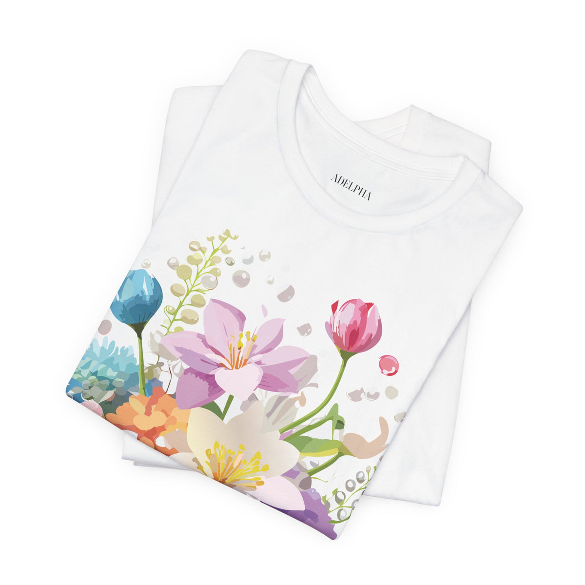 Floral Graphic Tee Shirt - Bella+Canvas Unisex 100 Cotton 20