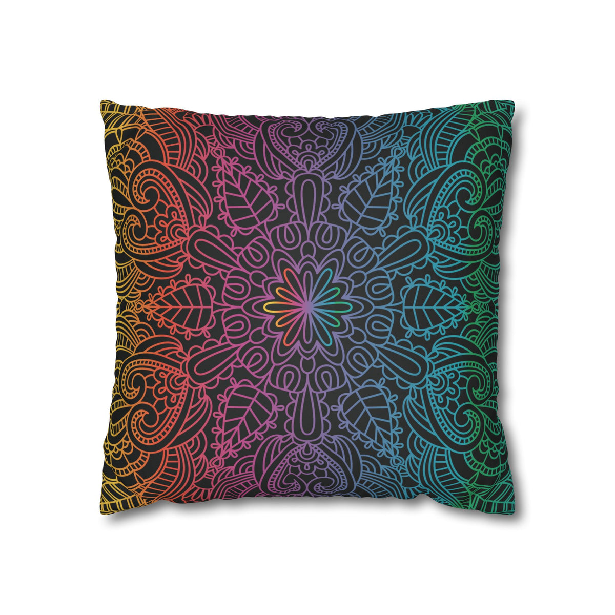 Ornament Print Pillowcase 100 Faux Suede Cover - 4 sizes: 14"-16"-18"-20" - Pillow Not Included