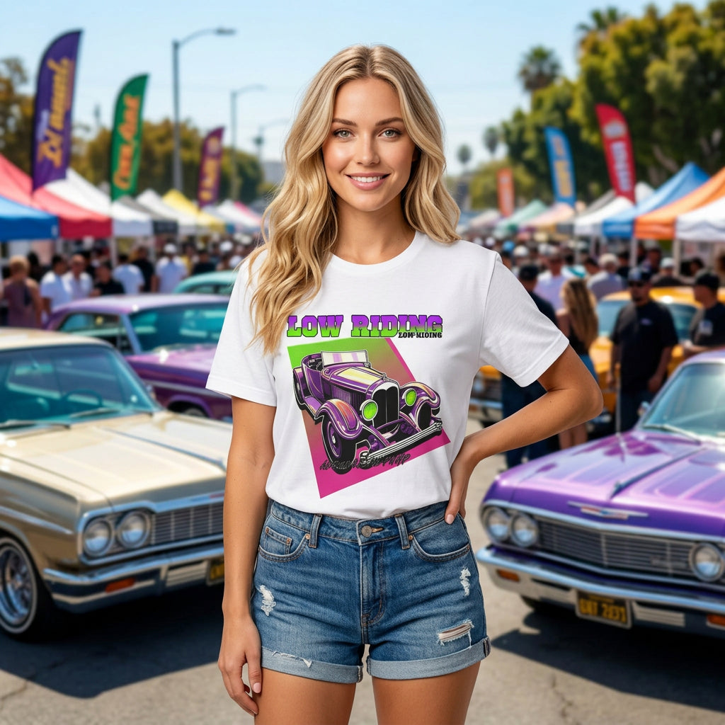 Retro Car Vintage Graphic Tee Staple Unisex 100 Cotton Tee Shirt - RC-9