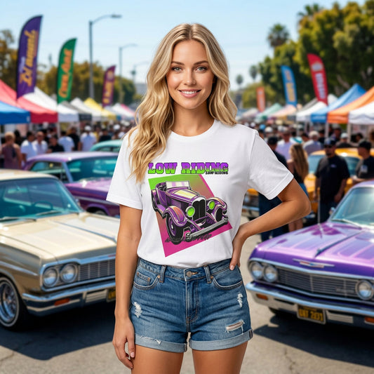 Retro Car Vintage Graphic Tee Staple Unisex 100 Cotton Tee Shirt - RC-9