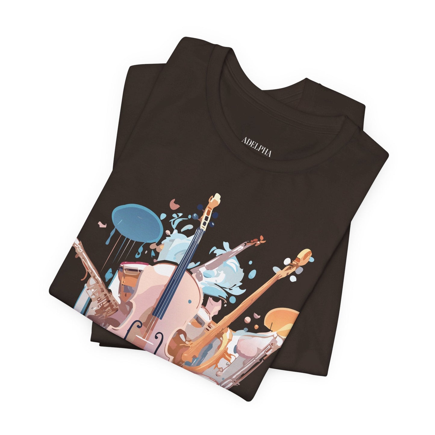 Music Graphic Unisex 100 Cotton Vintage Art with Musical Elements Tee 81