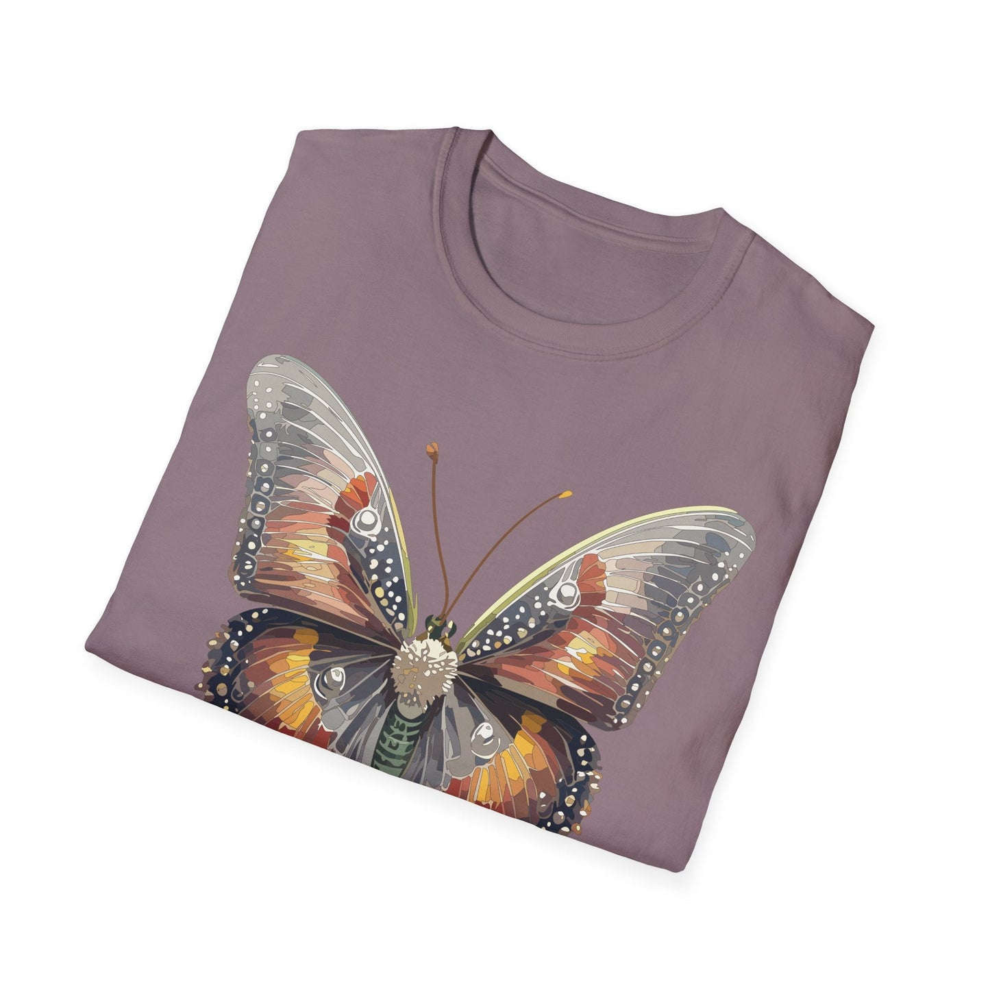 Butterfly Shirt Unisex Lightweight 100 Cotton Gildan Softstyle 64000 Tee Monarch Butterfly Design