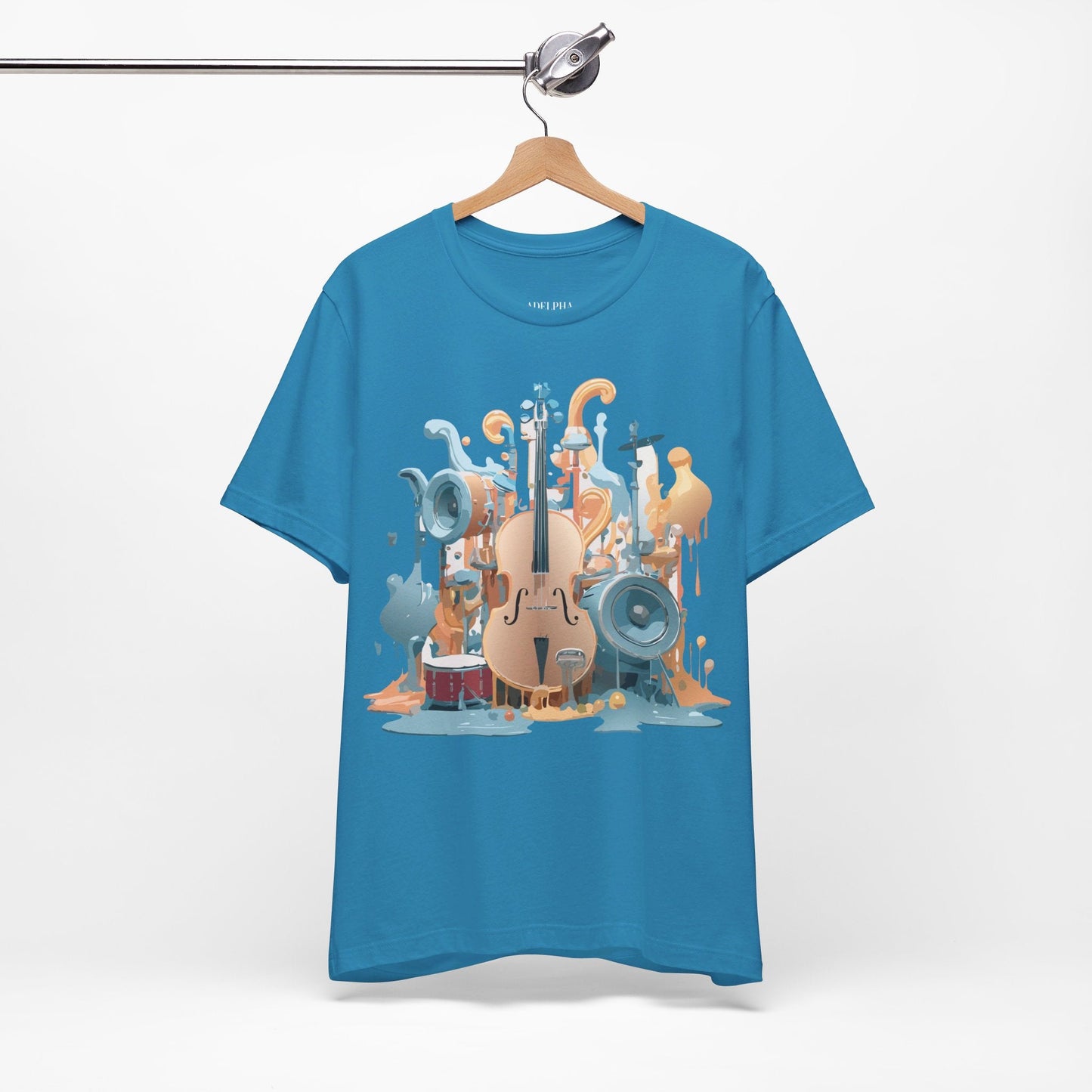 Adelpha Music Graphic T Shirt Unisex Jersey Short Sleeve Vintage Inspired Art Tee