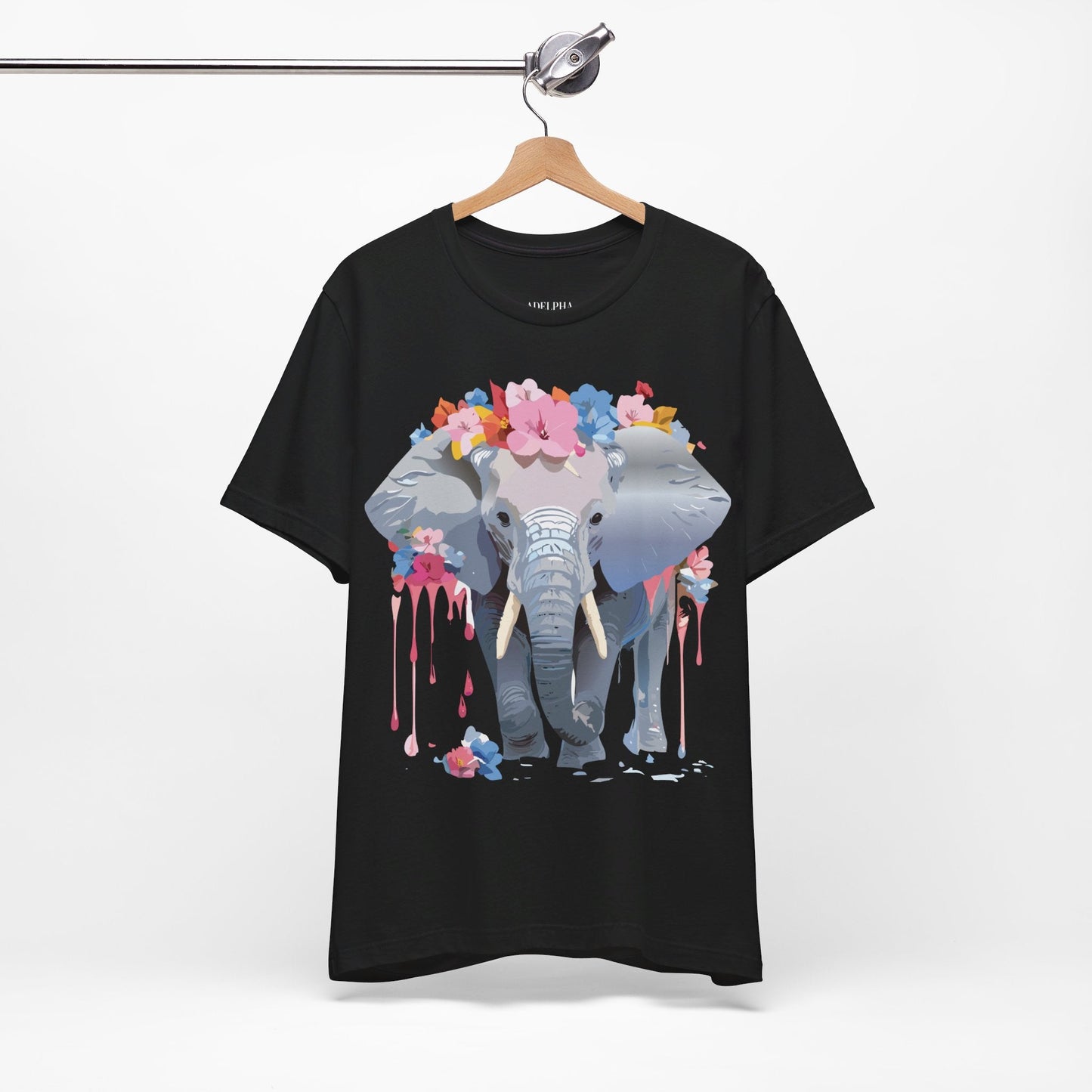 Elephant Graphic Unisex 100 Cotton Jersey Vintage Art Design Tee 6