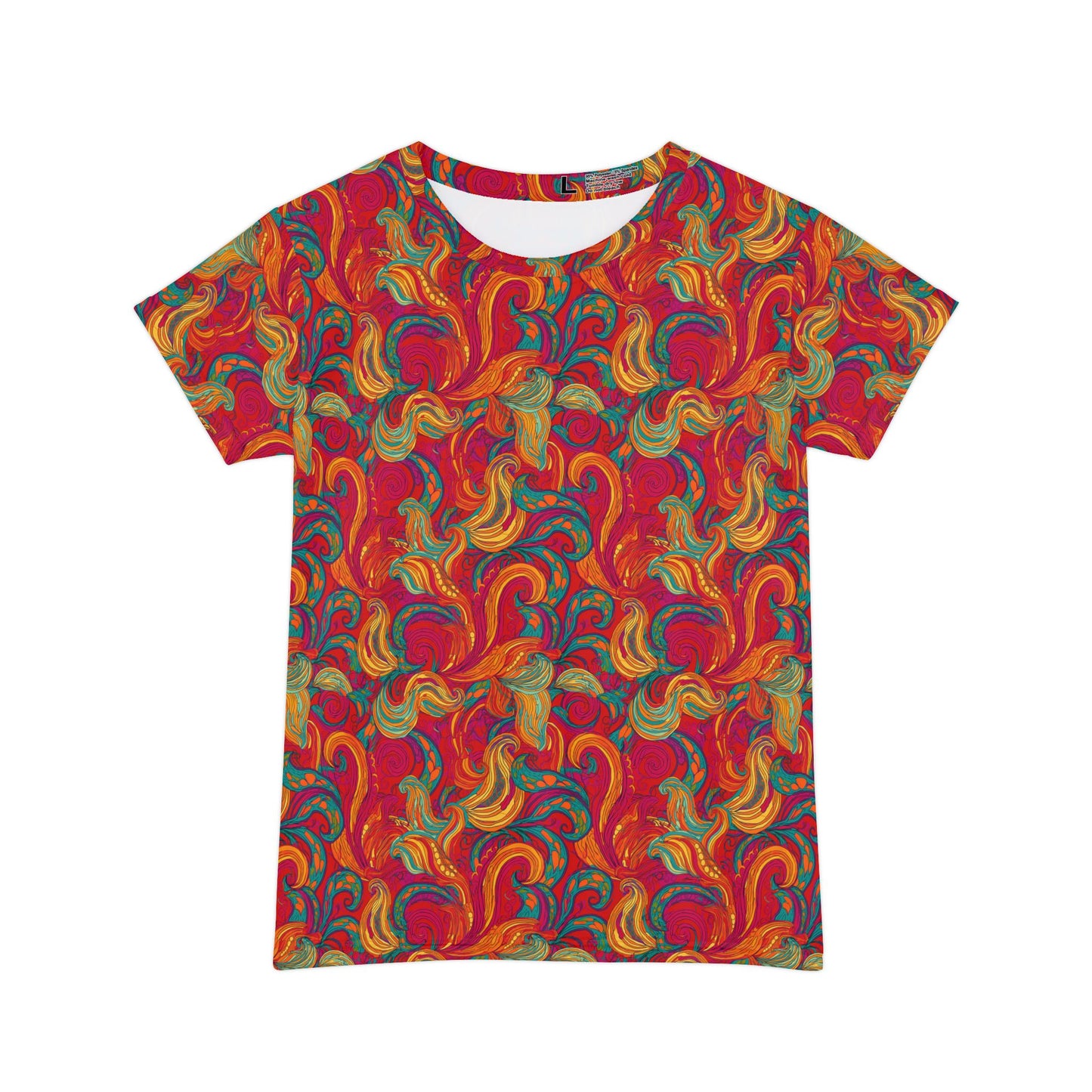Women Poly Span T-Shirt with Floral Print