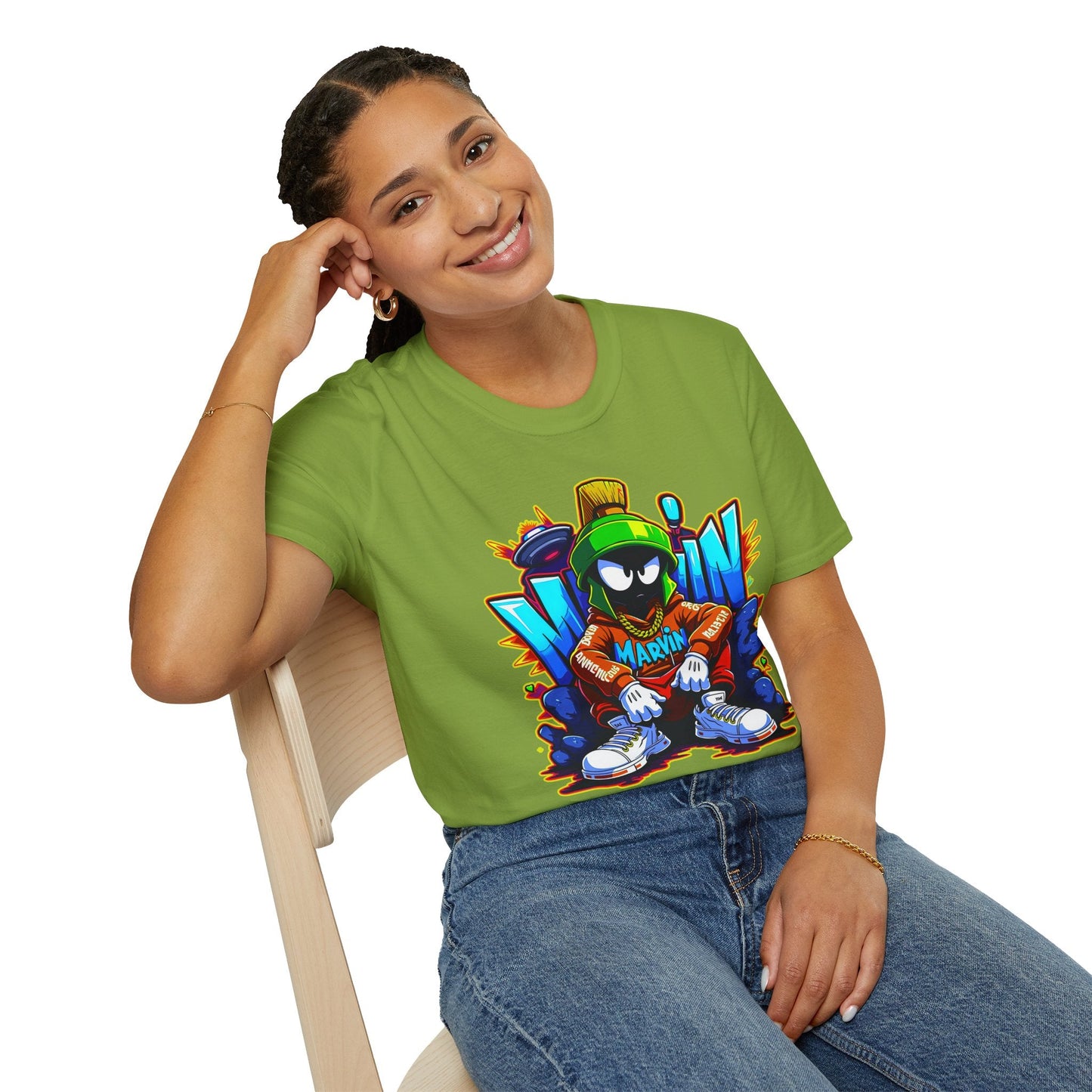 Unisex Cartoon T Shirt With Funny Animals Animation Graphic Gildan Softstyle 64000