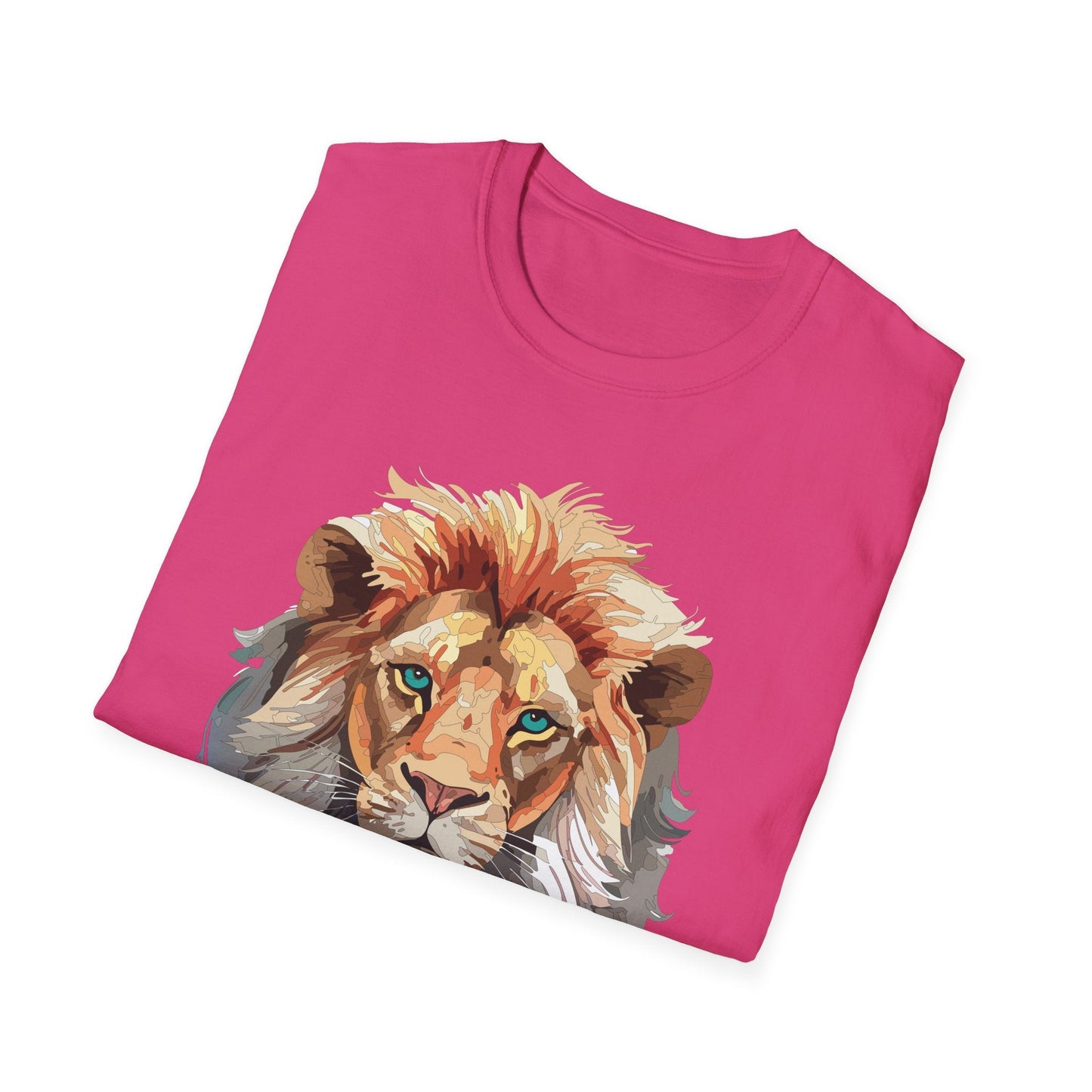Lion Shirt Unisex Animal Tee Gildan Softstyle 64000 Cotton Tee