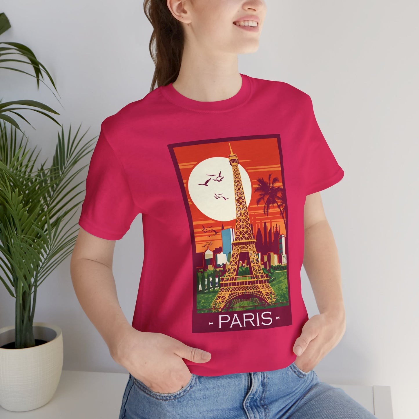 Retro Poster Paris Graphic Design Tee, Paris Shirt, Vintage Tees, Art Design T-Shirt, Graphic Tee, Retro Art Shirts