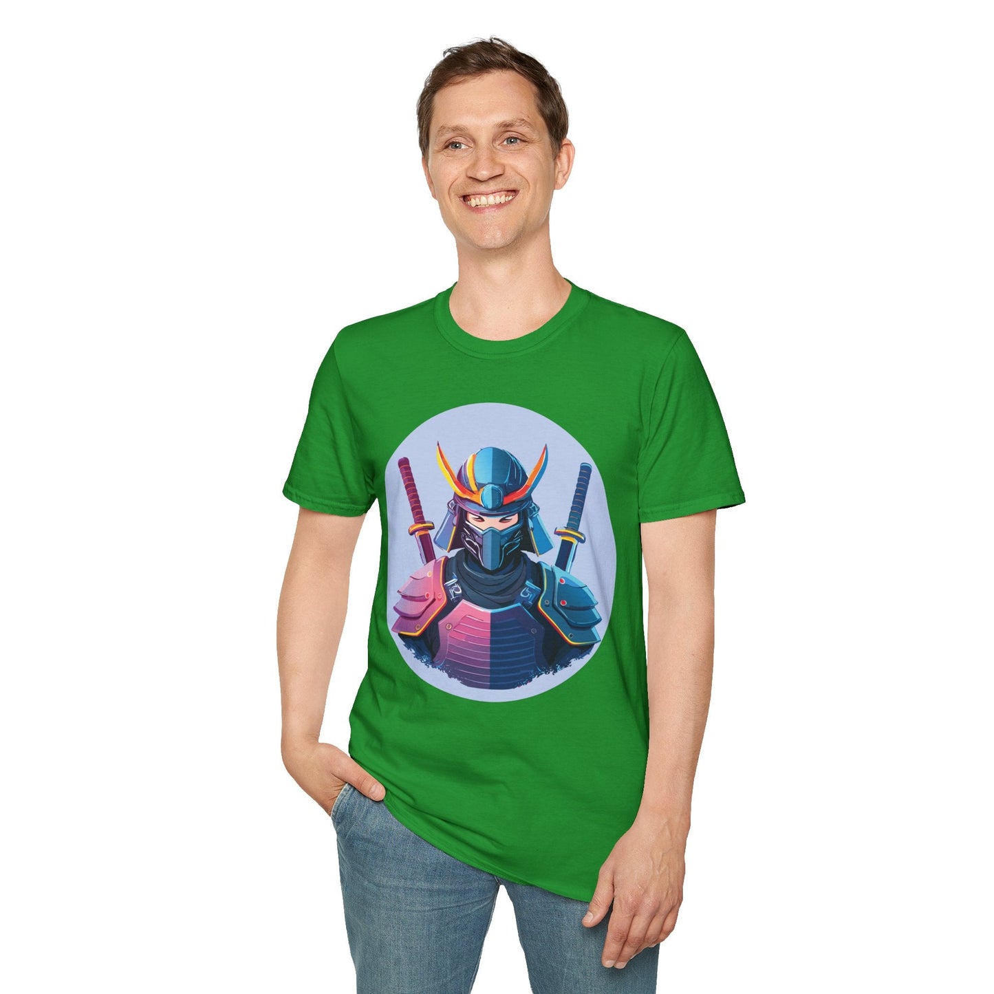 Samurai T Shirt Unisex Softstyle Gildan 64000 Breathable Cotton Tee For Everyday Wear