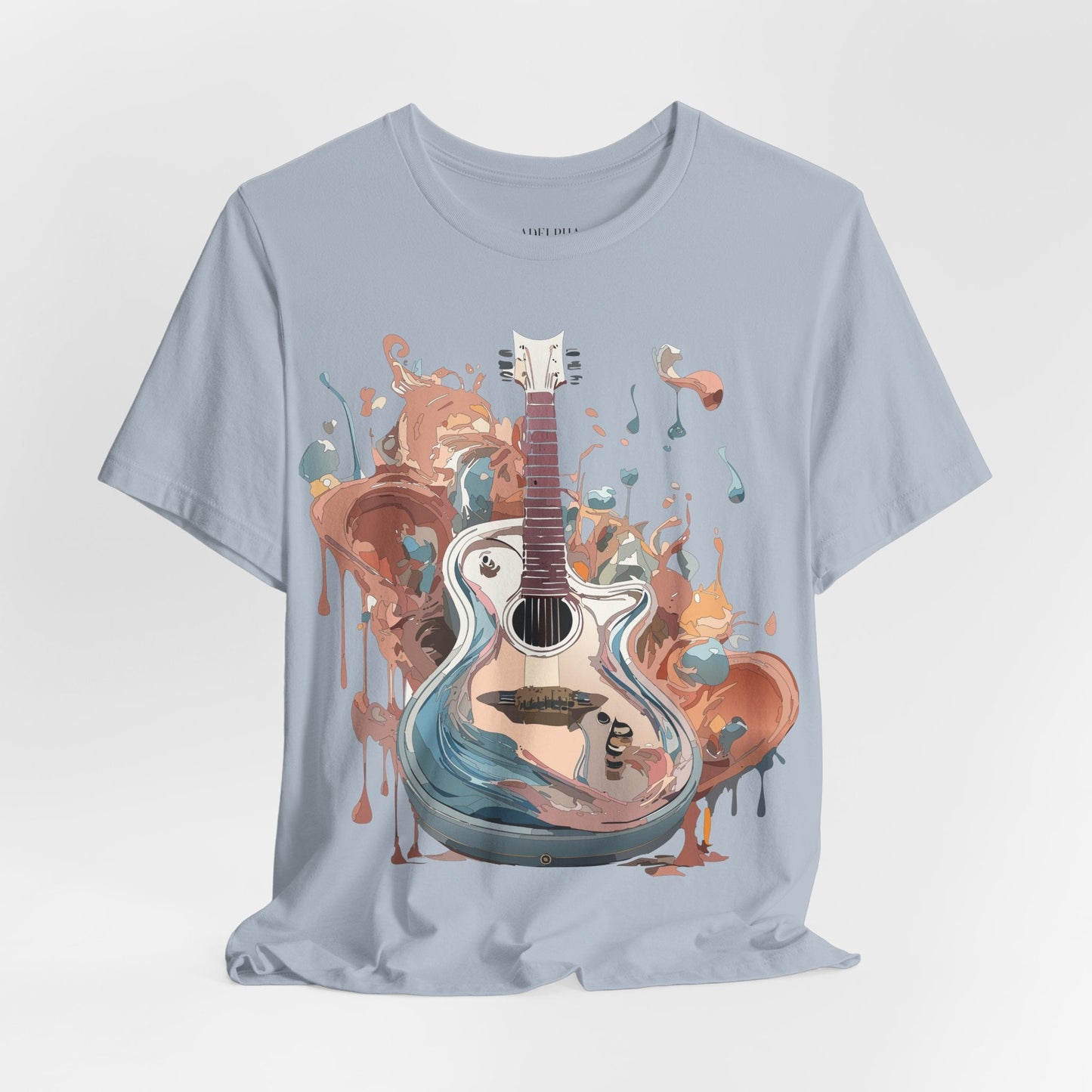 Music Graphic Unisex 100 Cotton Vintage Art with Musical Elements Tee 56