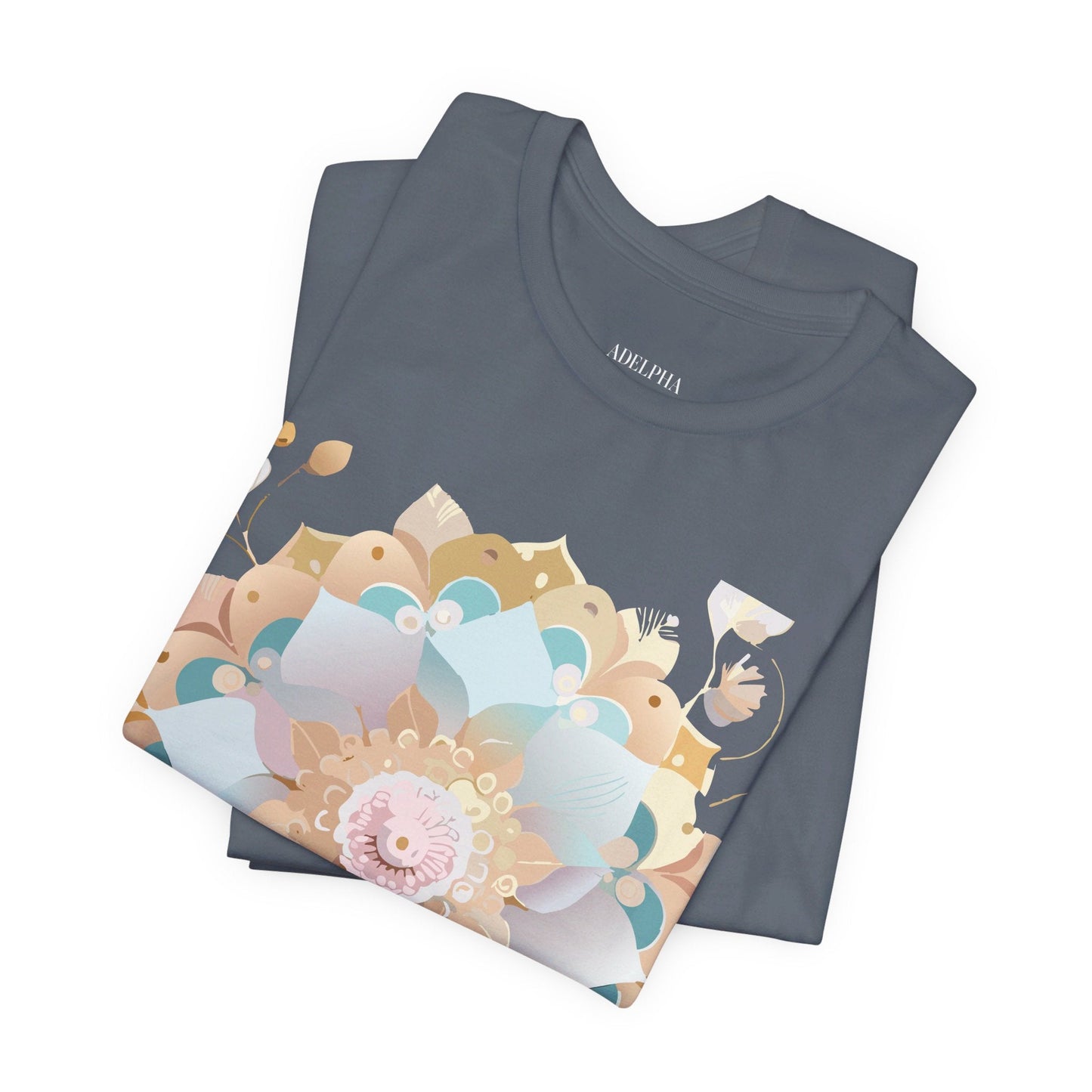Mandala Graphic Tee Unisex Jersey Short Sleeve Featuring Vintage Inspired Adelpha Artwork