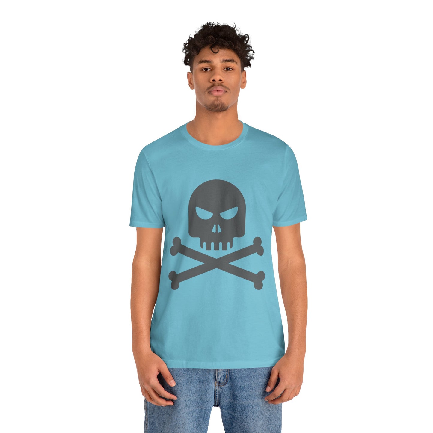 Unisex-T-Shirt aus Baumwolle mit Totenkopf