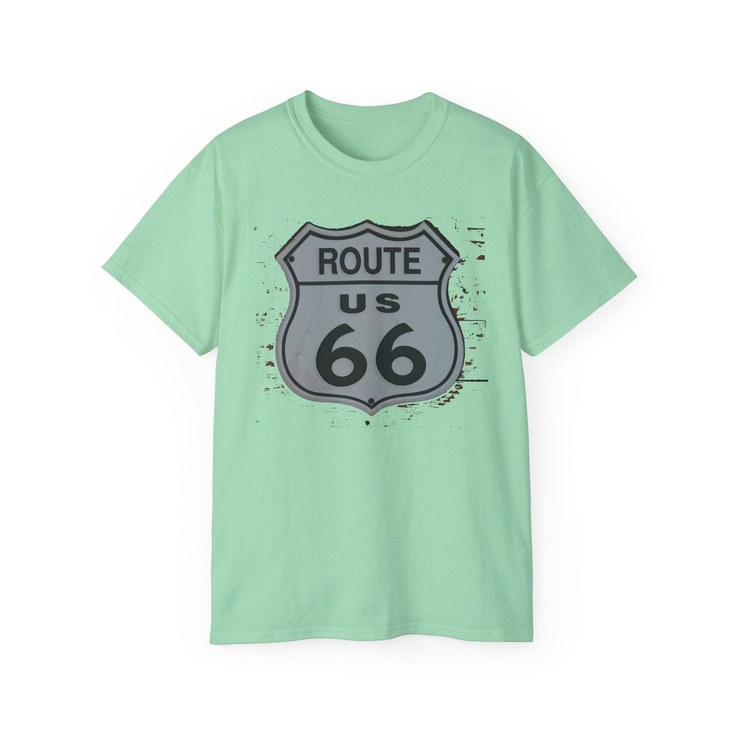 Route 66 Graphic Tee Unisex 100 Cotton with Vintage Art Design