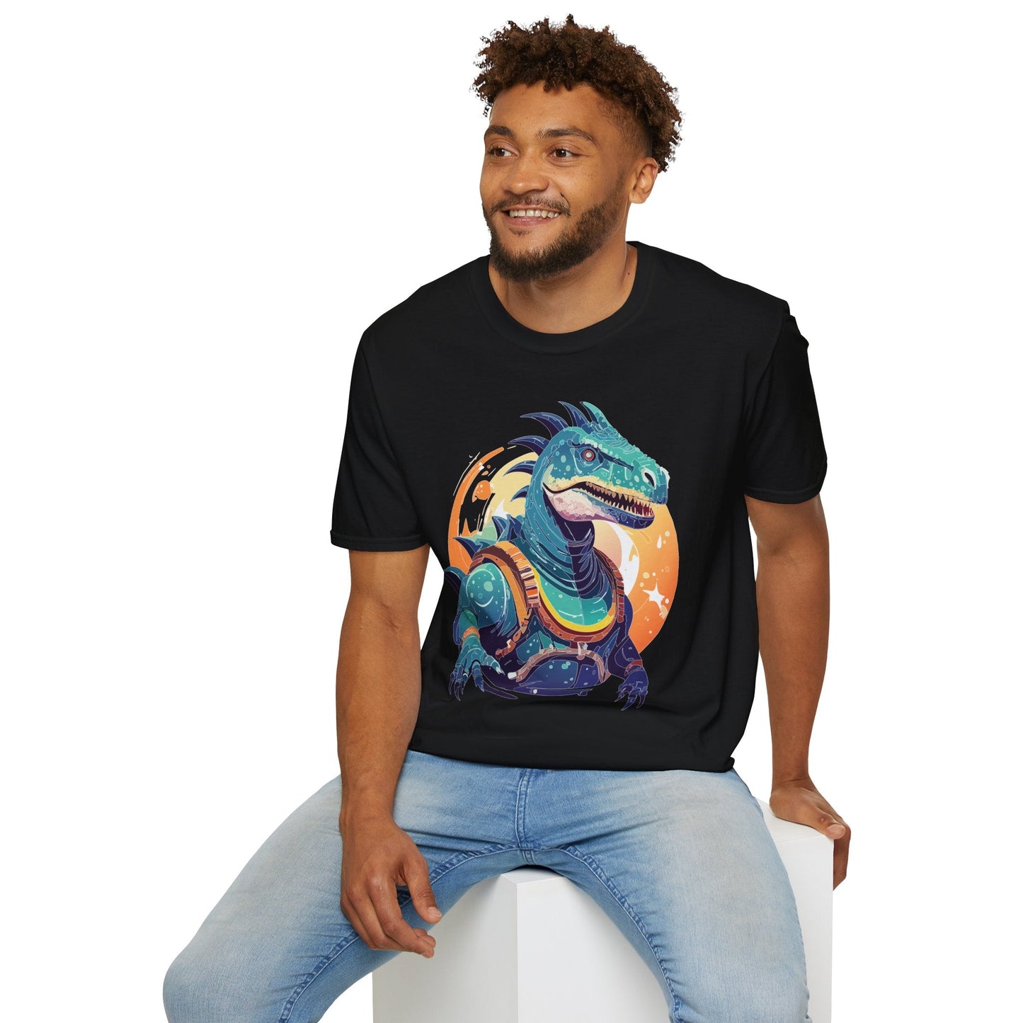 Alien Graphic Unisex Cotton Softstyle UFO Artwork Tee 17