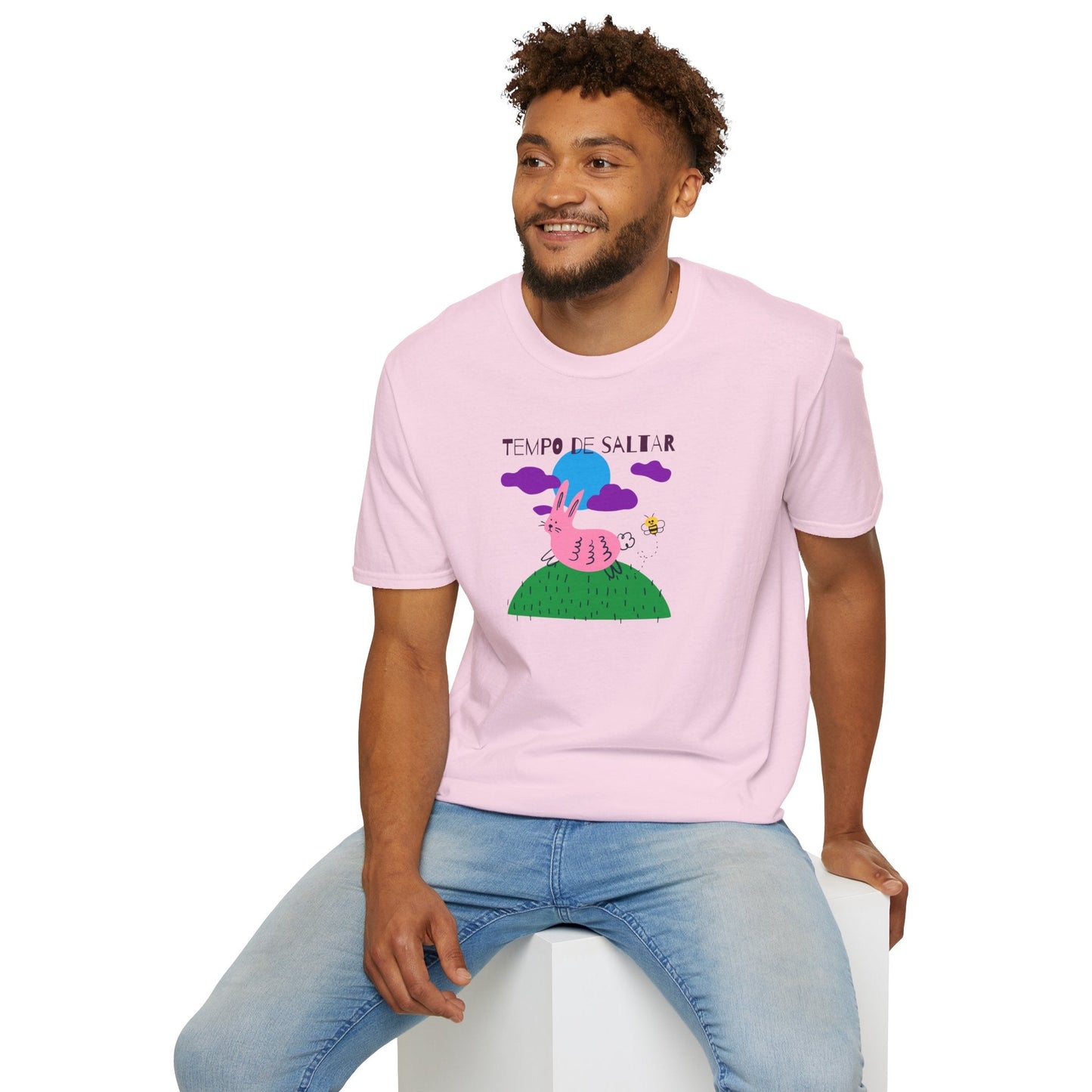 Funny Easter T Shirt Unisex Softstyle 64000 Art Design With Easter Prints 100 Percent Ring Spun Cotton