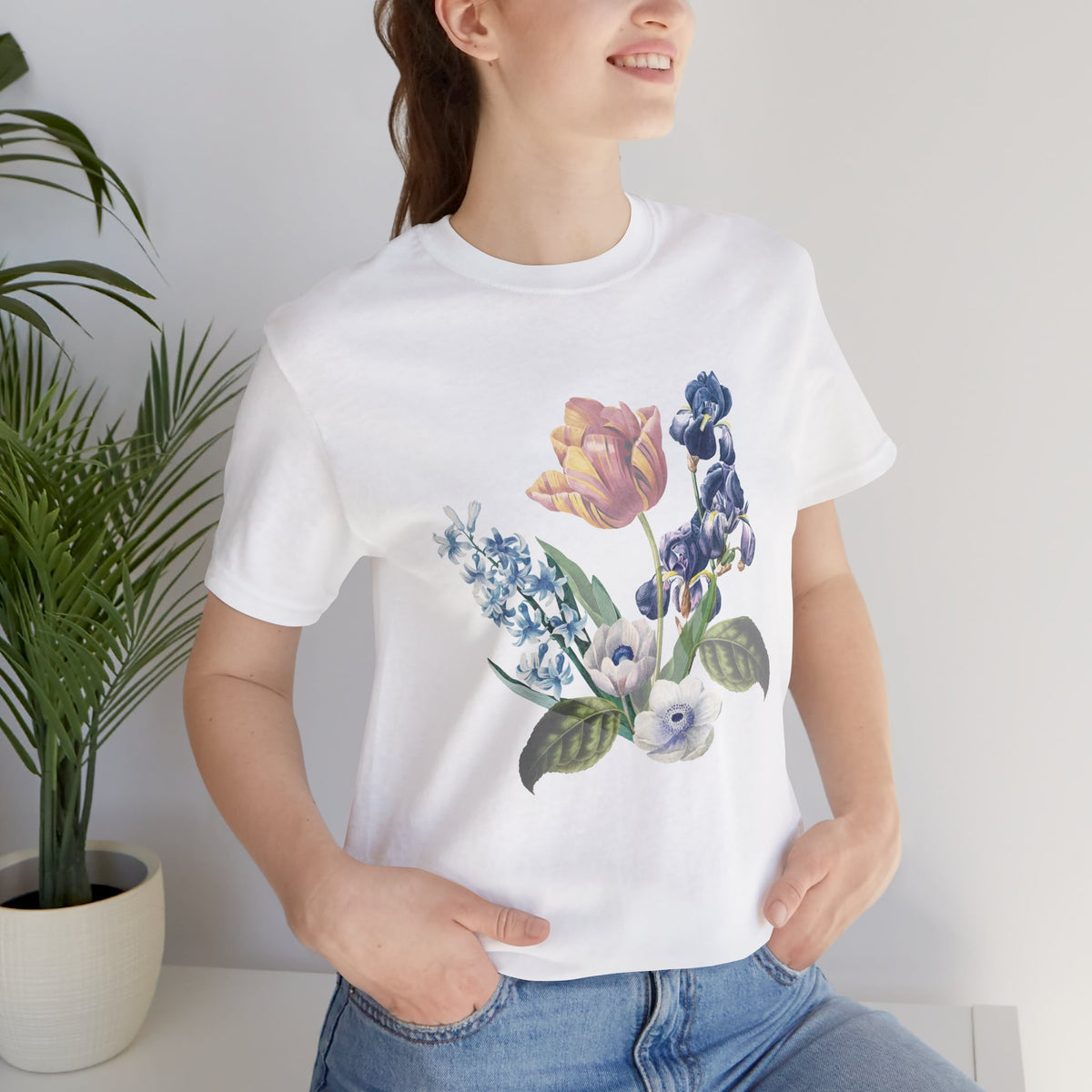 Floral Graphic Tee Shirt - Bella+Canvas Unisex 100 Cotton 52
