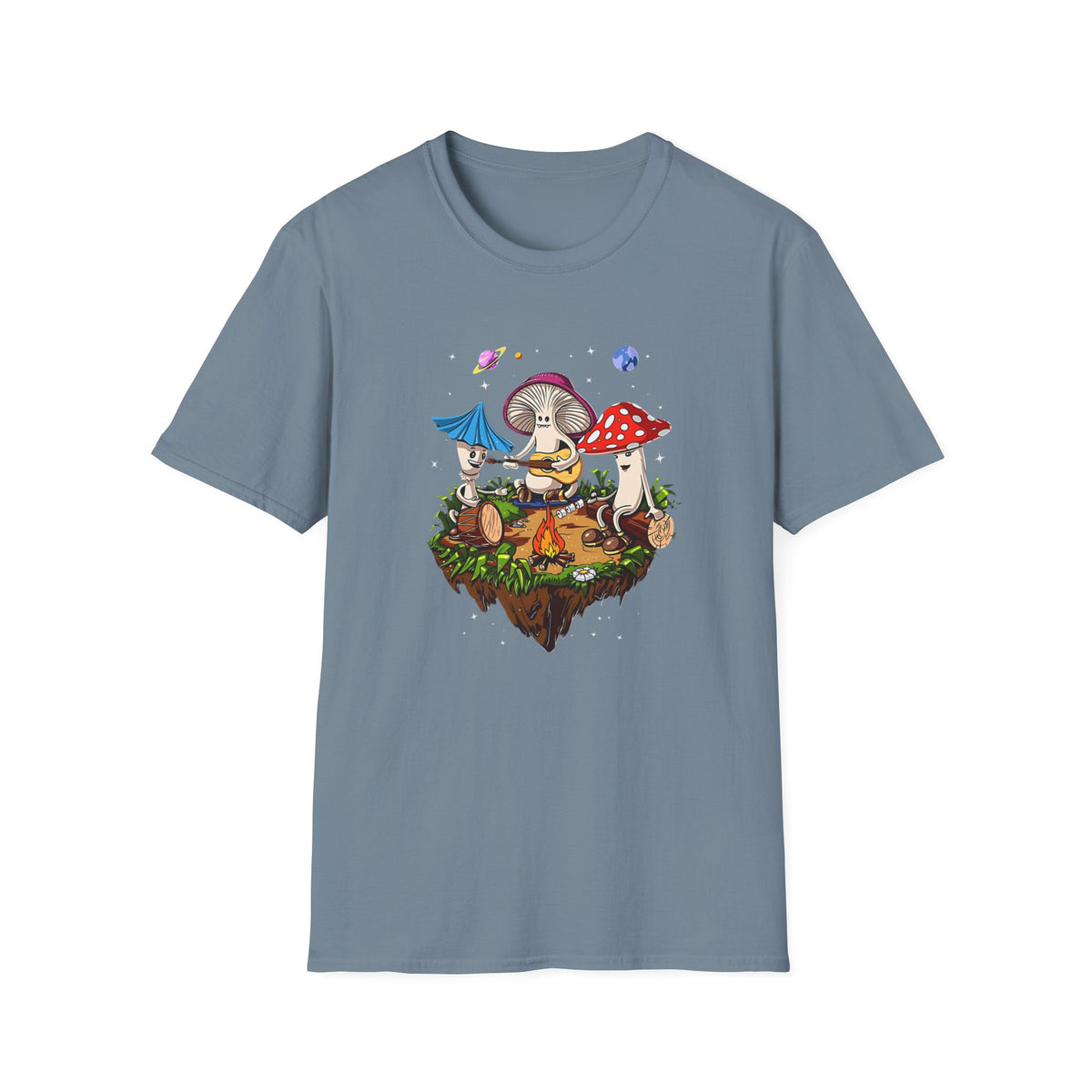 Funny Mashroom Cartoon  Graphic Tee Gildan Unisex 100 Cotton Tee Shirt c12