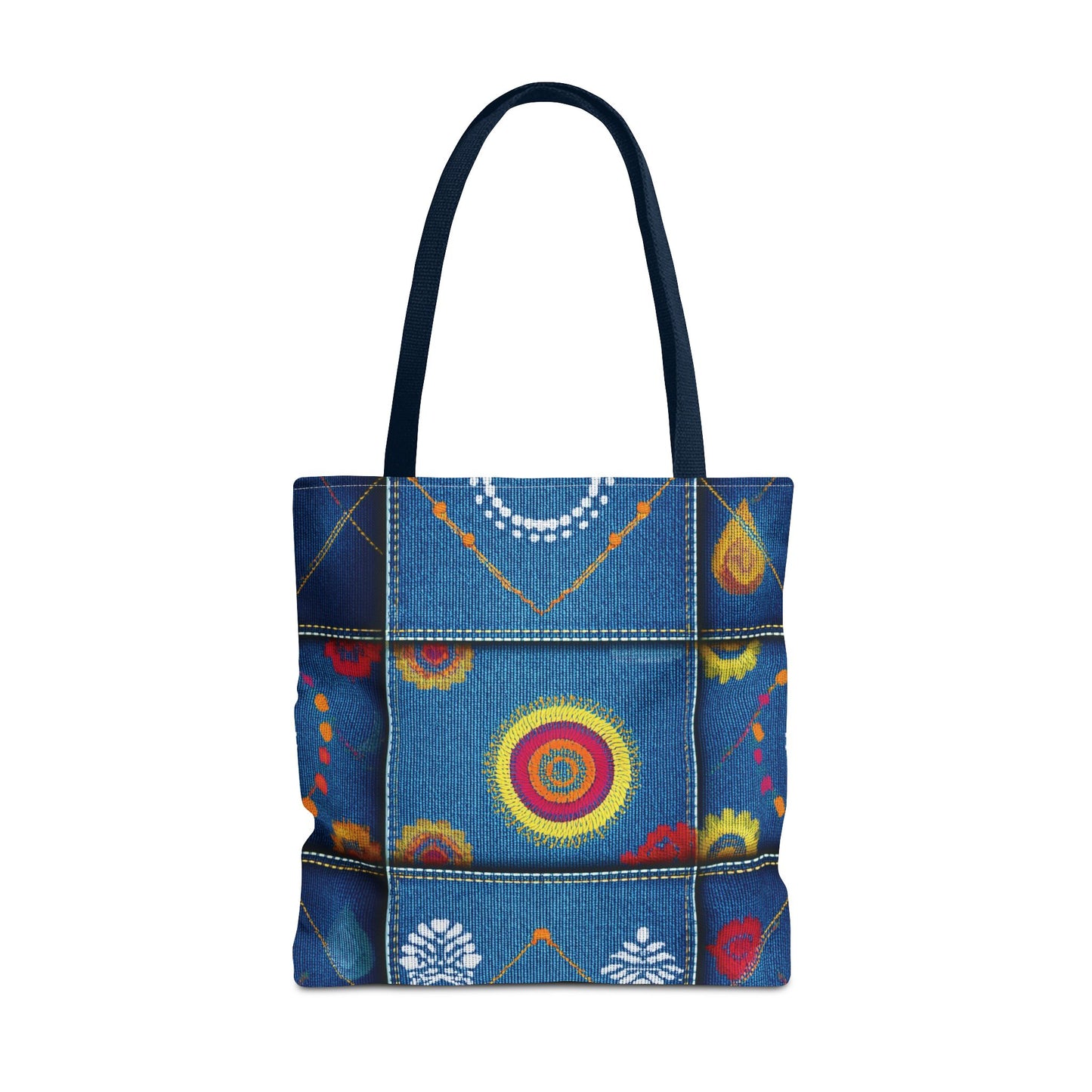 Diwali Graphic Denim Fabric Imitation Print Unisex Canvas Bag Poly Spun 3 Sizes Tote Bag 205-17