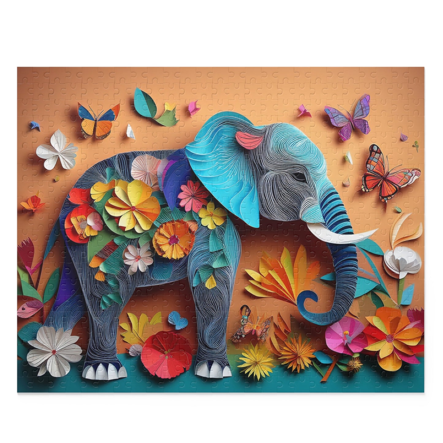 3D Cute Colorful Elephant Puzzle 500-Piece | Elephant Puzzle 500-Piece Ages 9+