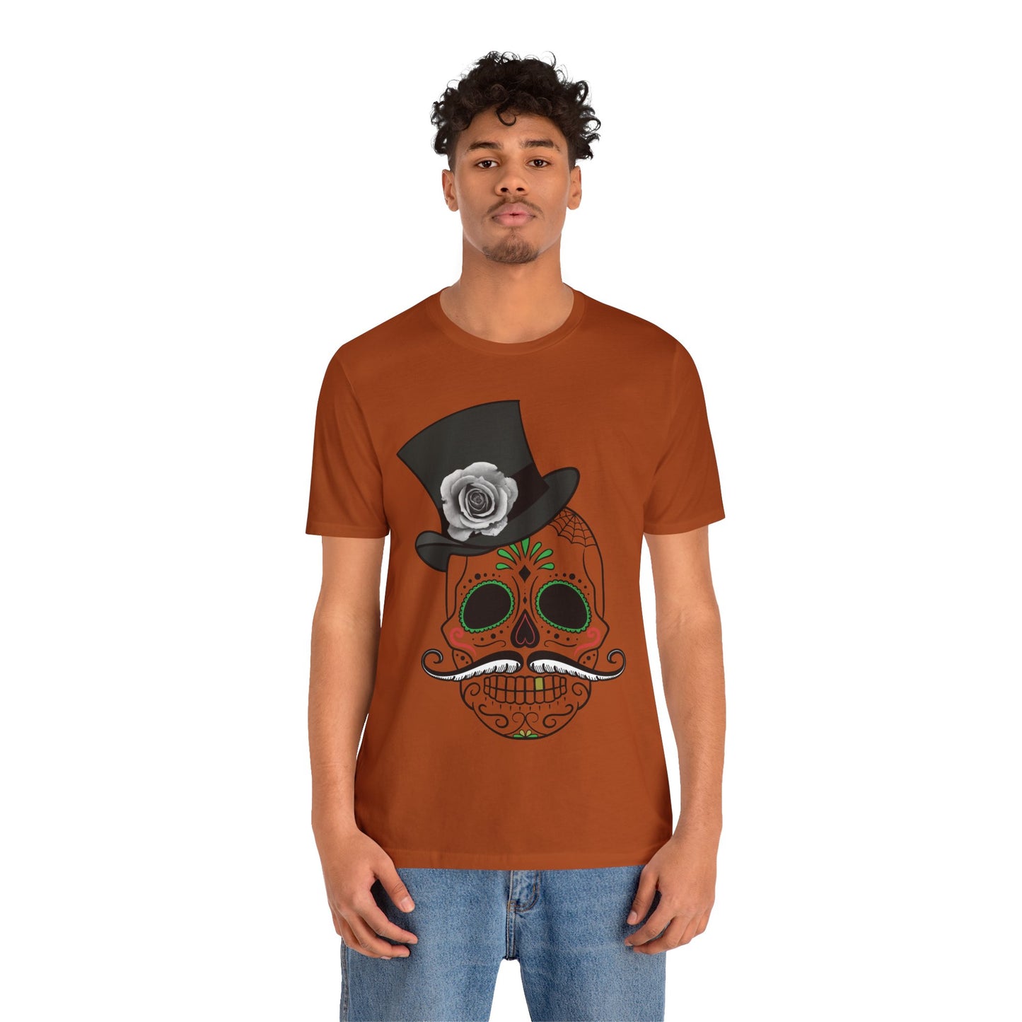 Unisex Cotton Tee Shirt with Skull