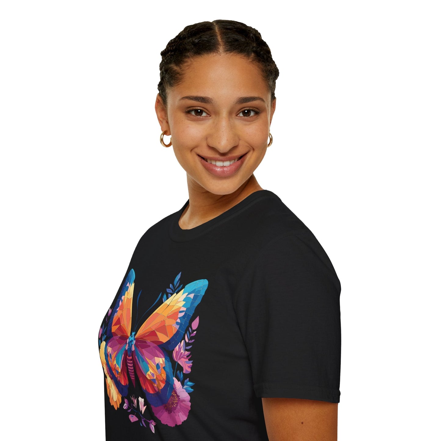 Butterfly Shirt Unisex Softstyle Short Sleeve Tee Monarch Butterfly 100 Percent Cotton