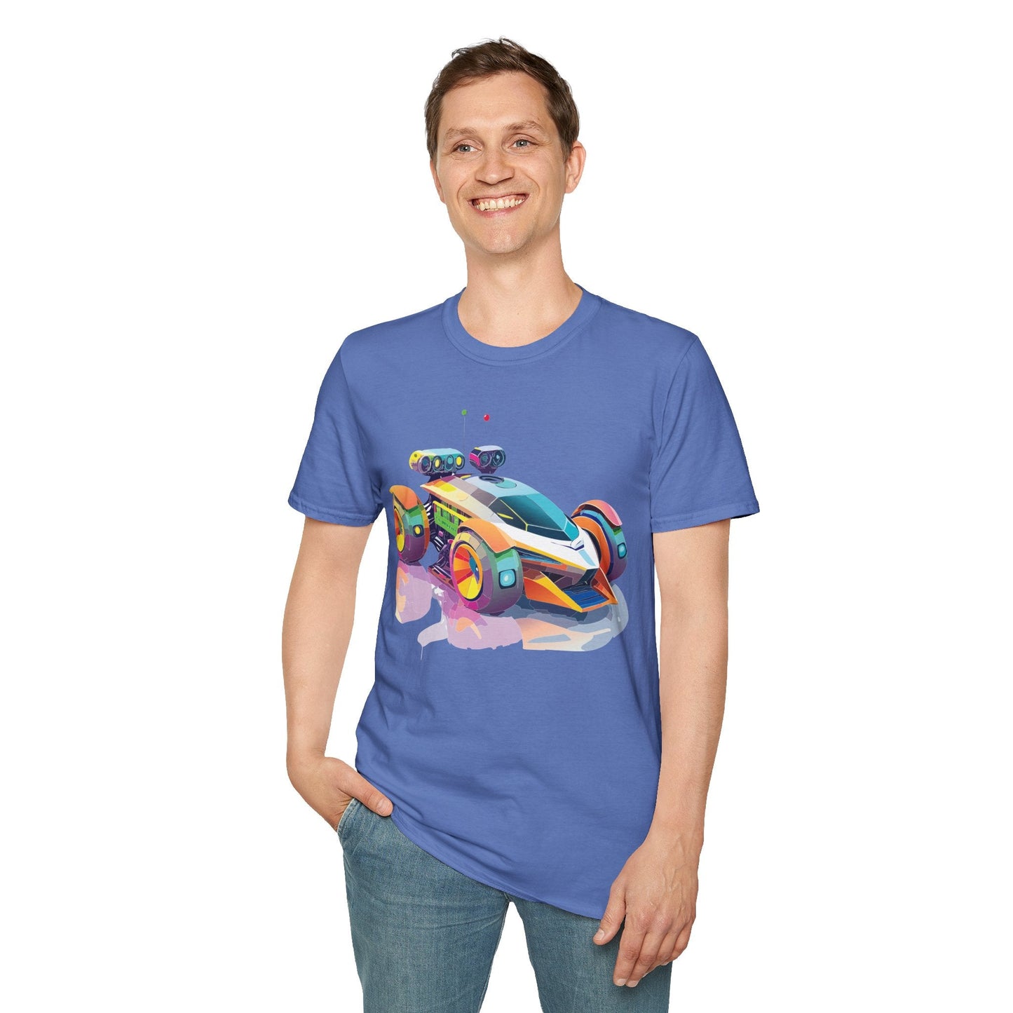 Car T Shirt Unisex Softstyle Tee With Cars Art Design Hot Wheels Edition Premium Cotton