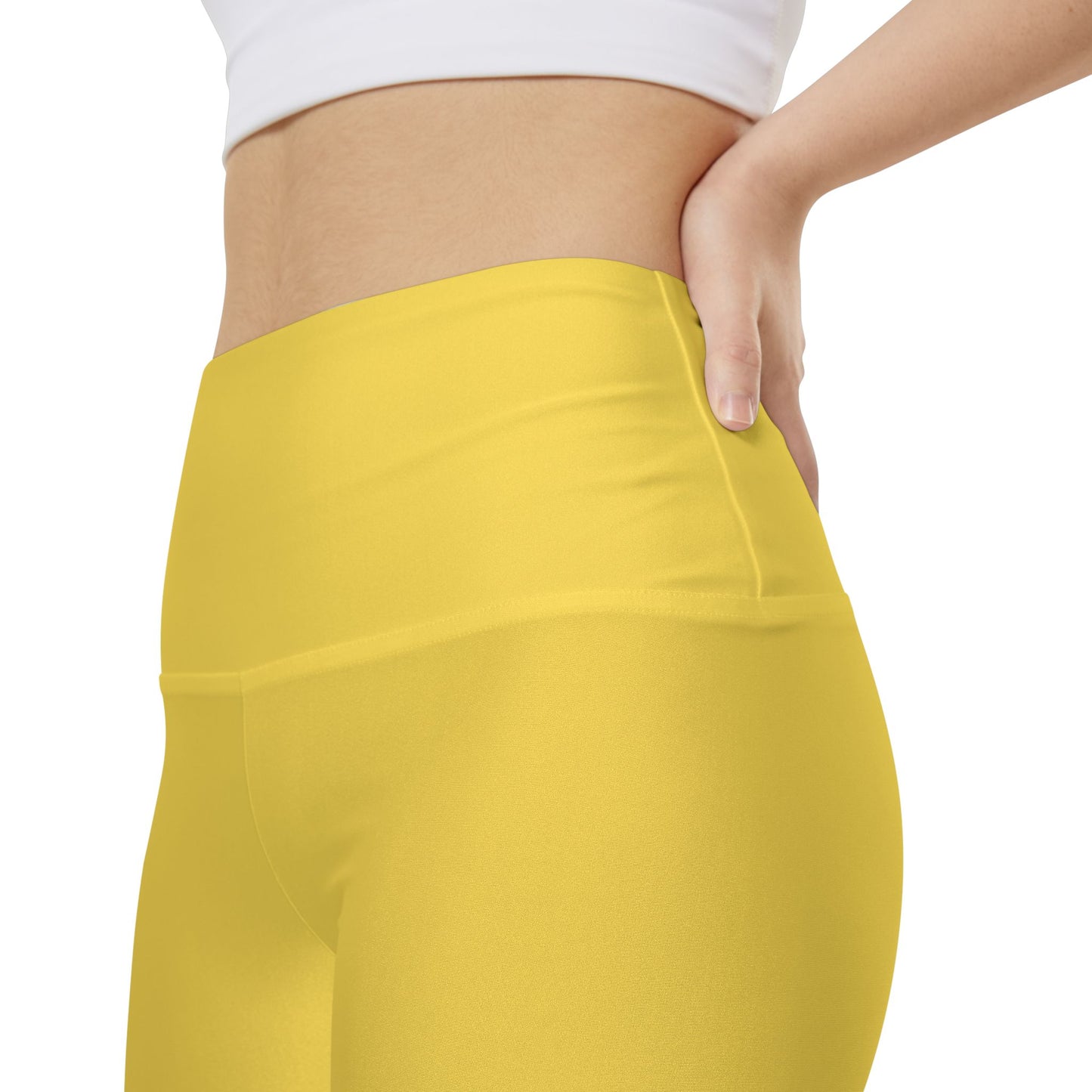 Yellow Gold Women's Workout Shorts — High-Waist Active Biker Shorts