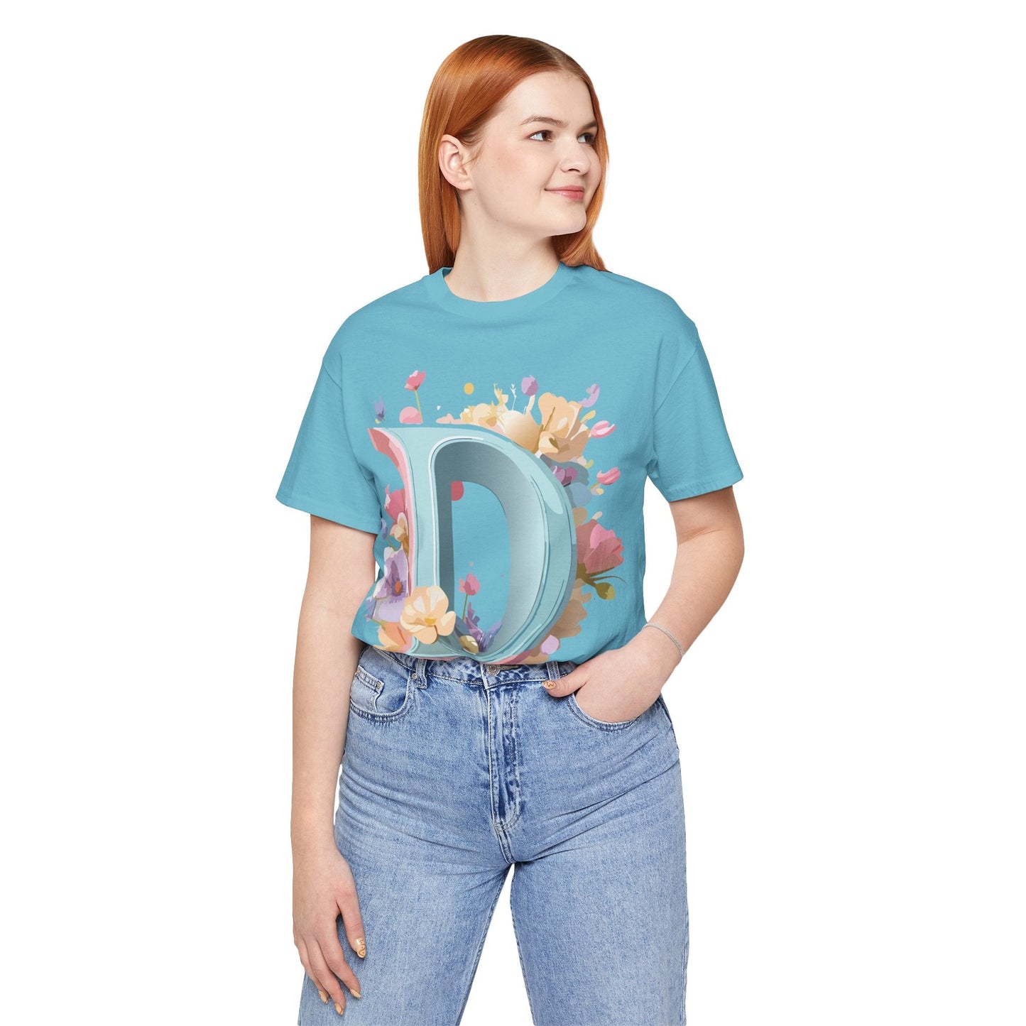 Letter D Graphic T Shirt Unisex Short Sleeve Art Design Tee By Adelpha Vintage Inspired Artwork