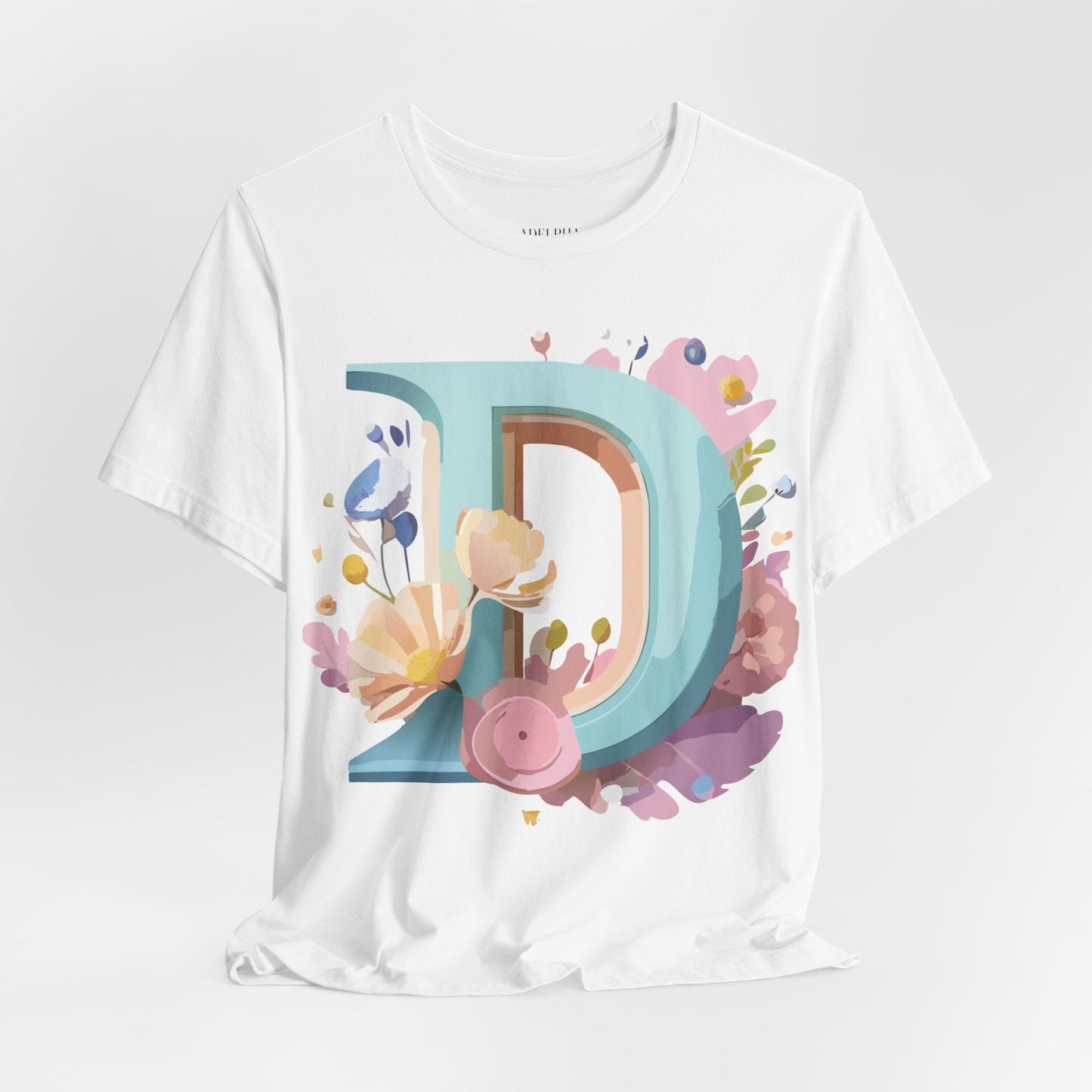Letter D Shirt Graphic Tee Unisex Vintage Inspired Art Design Adelpha Premium Collection