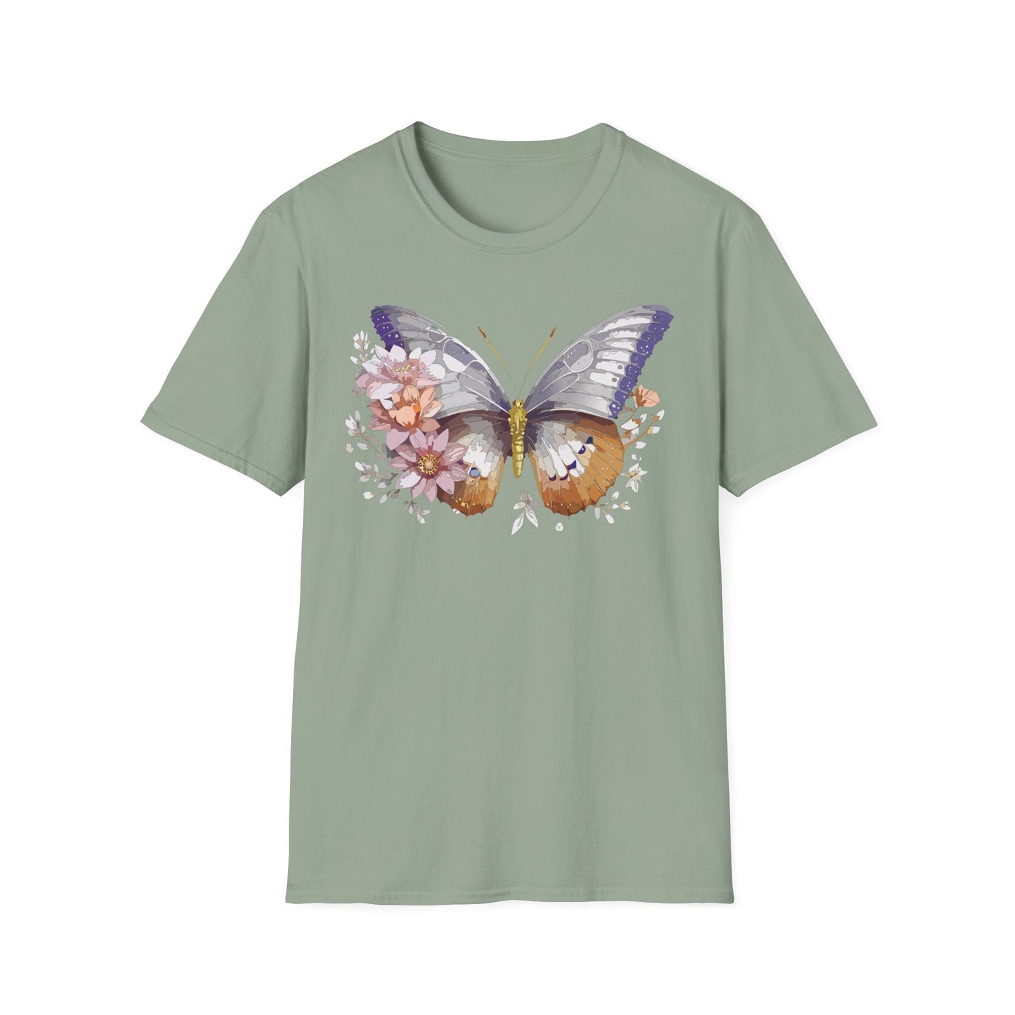 Butterfly Shirt Unisex T Shirt 100 Percent Ring Spun Cotton Gildan Softstyle Tee