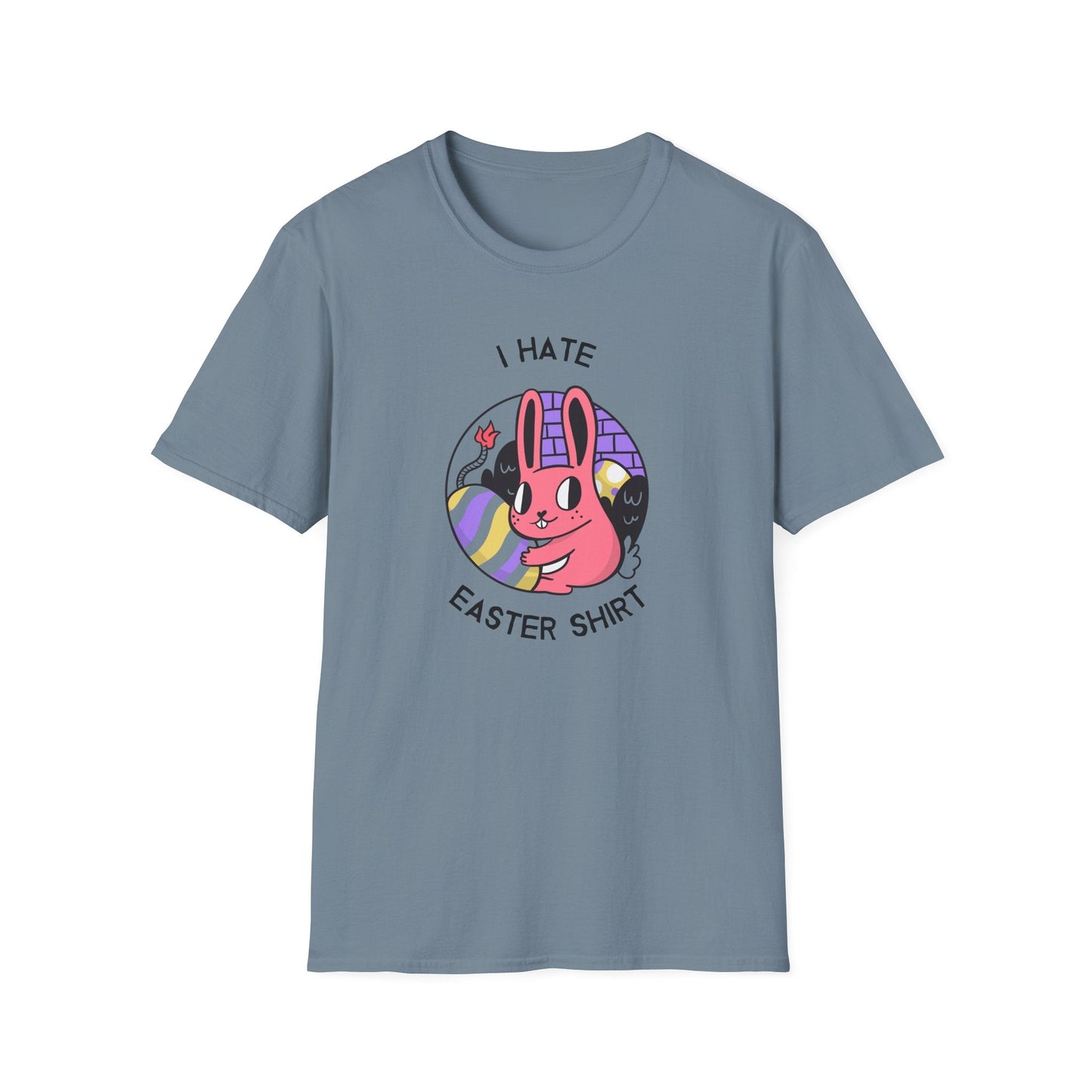 Funny Easter T Shirt Unisex Gildan Softstyle 64000 Easter Design Tee With Signature Print