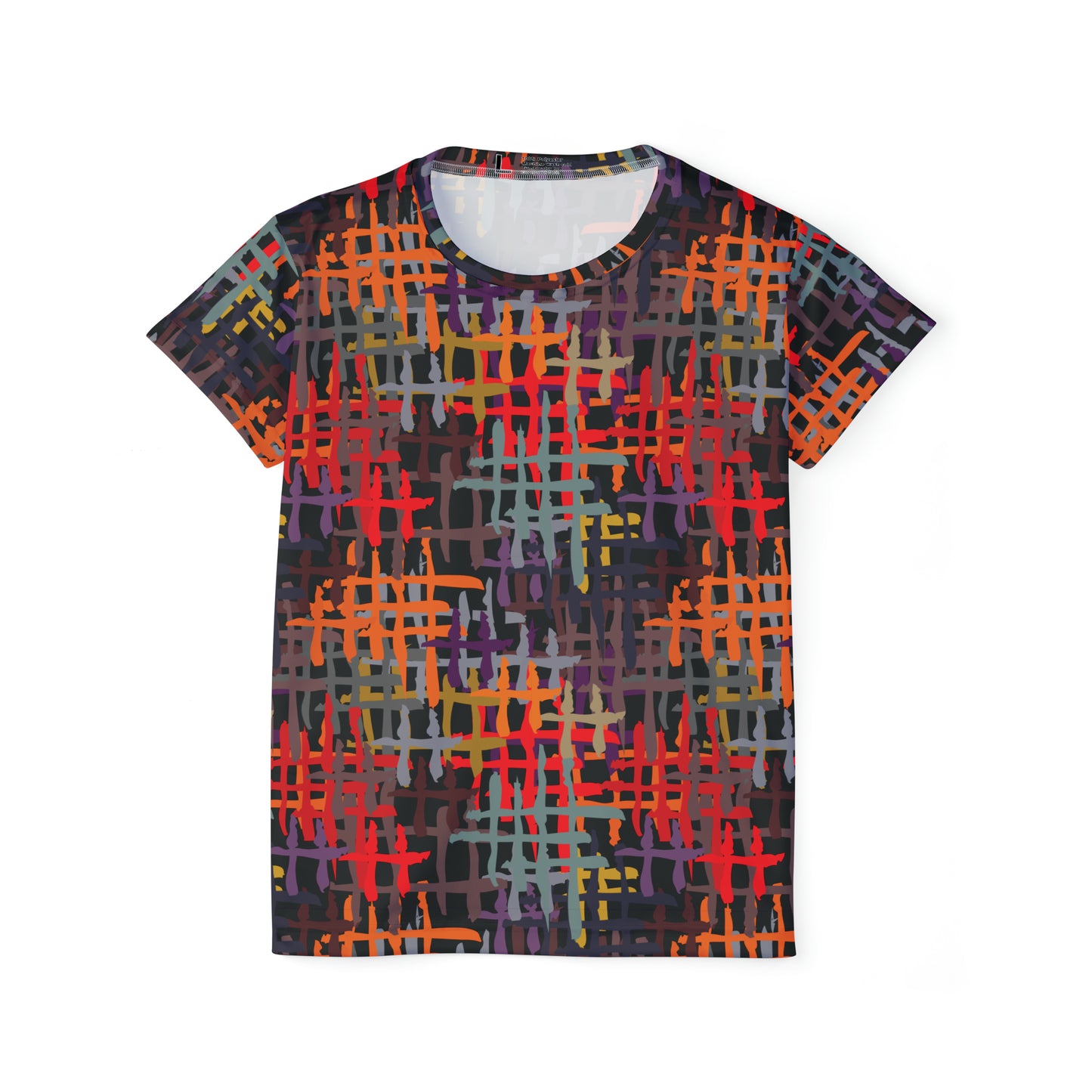 Poly Jersey Tee Shirt with abstract prints