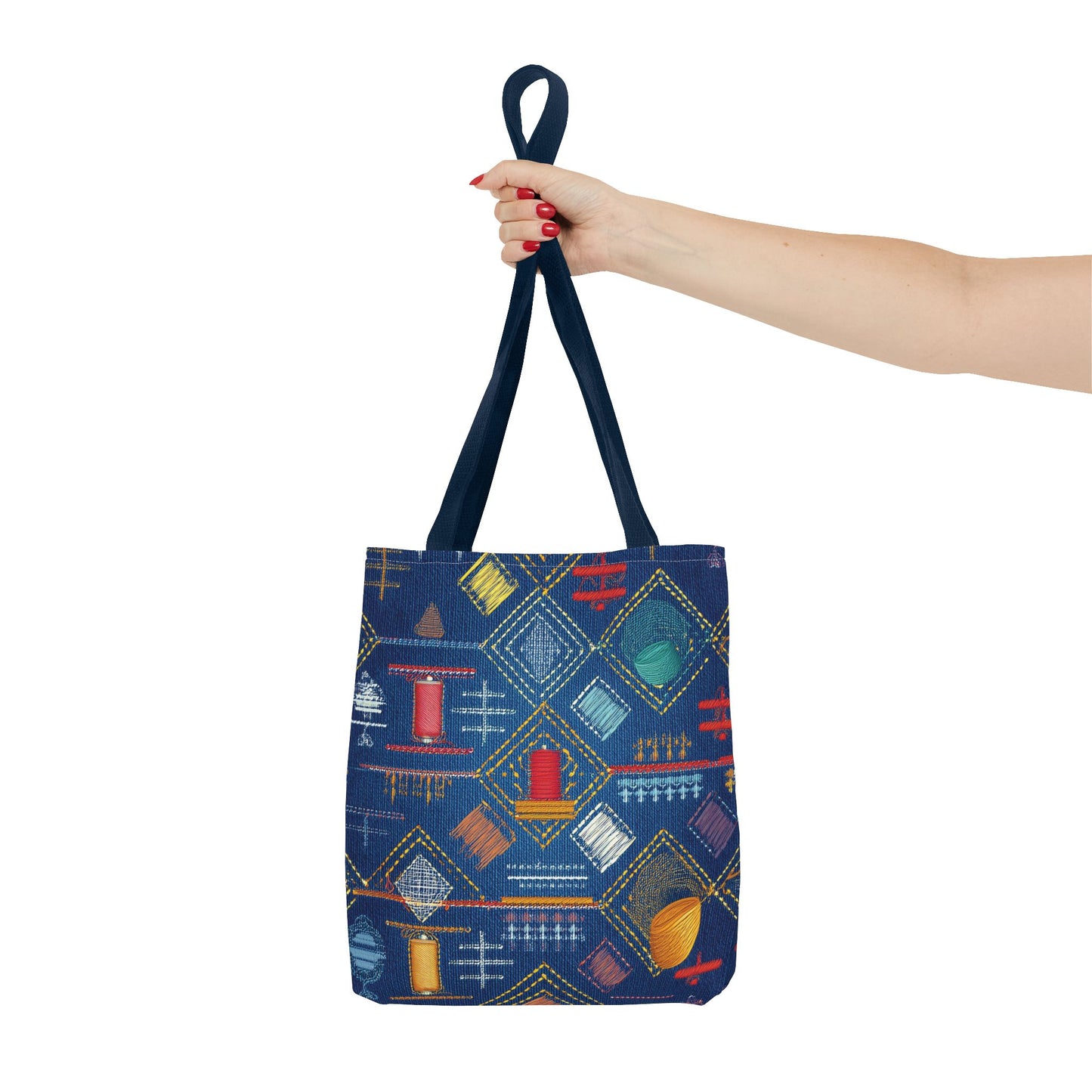Diwali Graphic Denim Fabric Imitation Print Unisex Canvas Bag Poly Spun 3 Sizes Tote Bag 205-23
