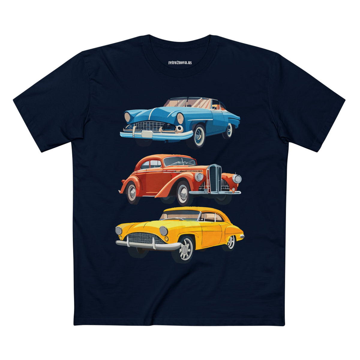 Retro Car Vintage Graphic Tee Staple Unisex 100 Cotton Tee Shirt - RC-4