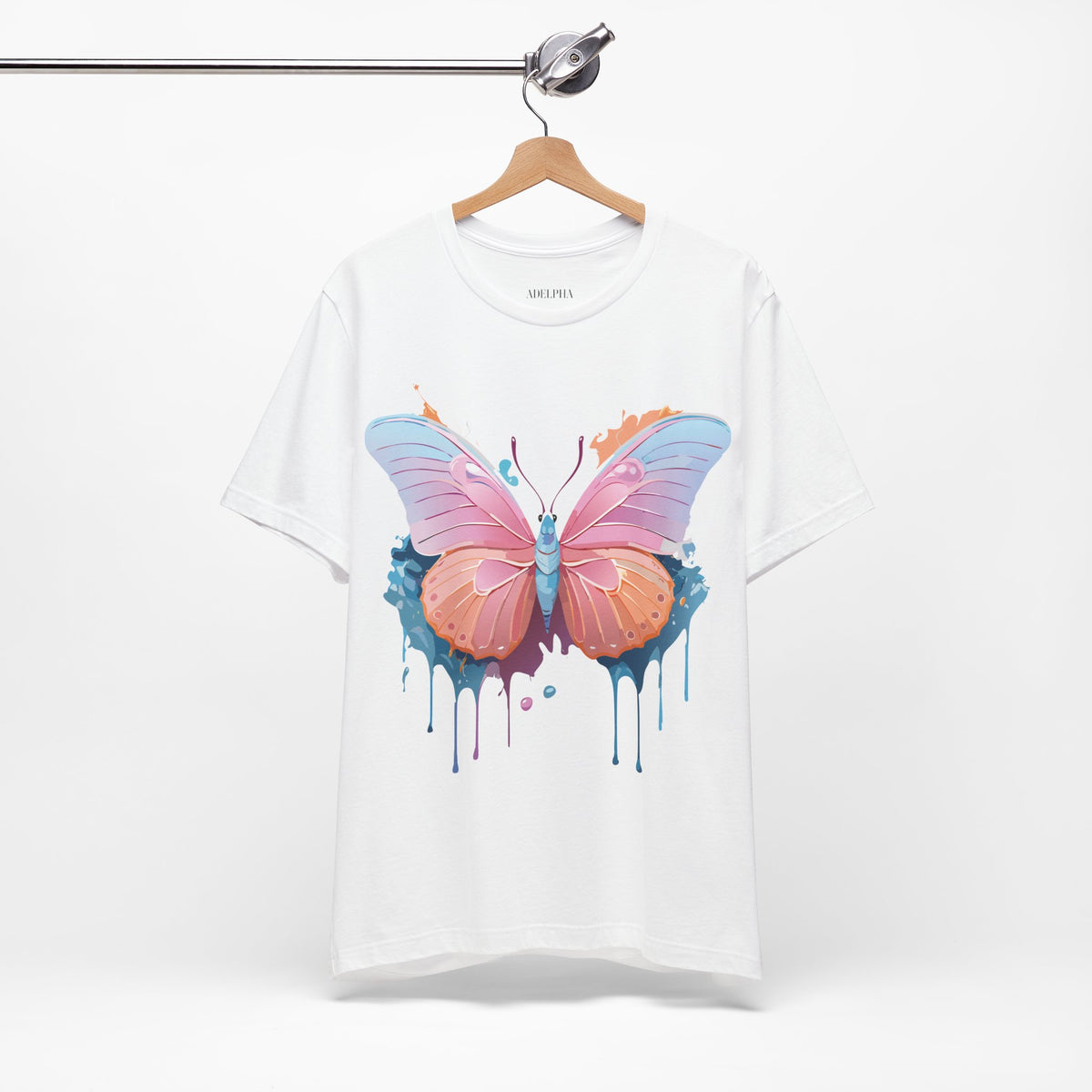 Butterfly Graphic Unisex Cotton Bella+Canvas Tee with Art Design n10