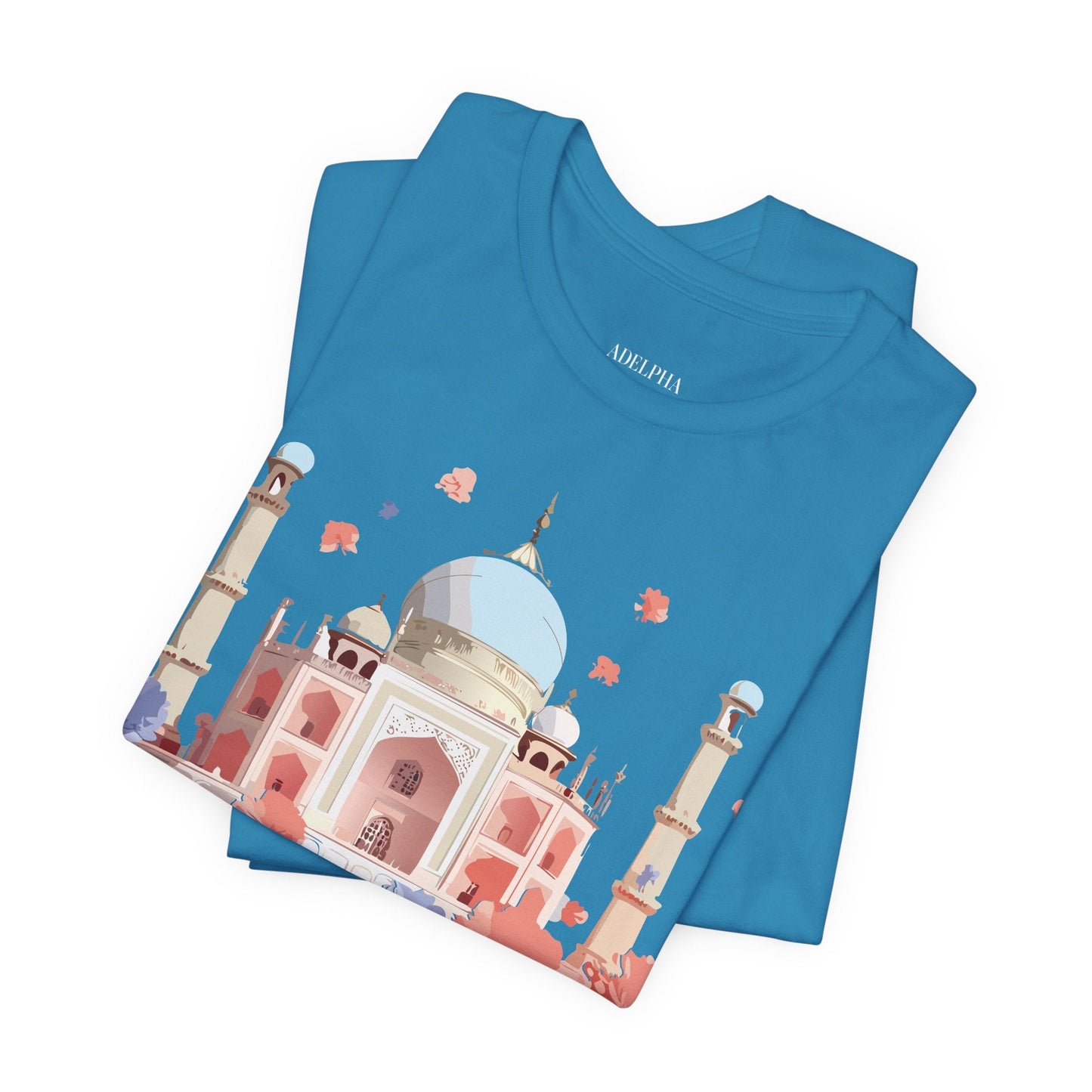 Taj Mahal Graphic Tee Unisex Short Sleeve Shirt By Adelpha Vintage Inspired Artwork