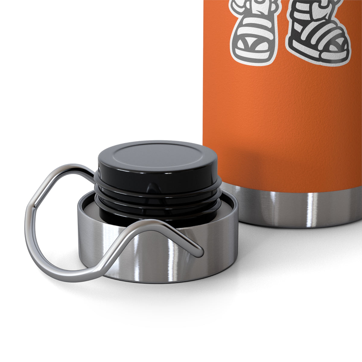 22oz Copper Insulated Water Bottle with Cartoon Design - CV49