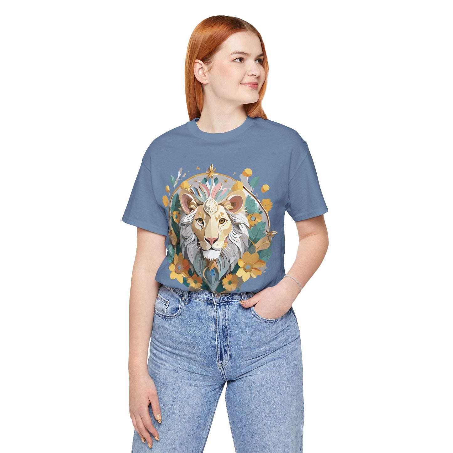Medallion Graphic Unisex 100 Cotton Vintage Animal Medal Artwork Tee 58