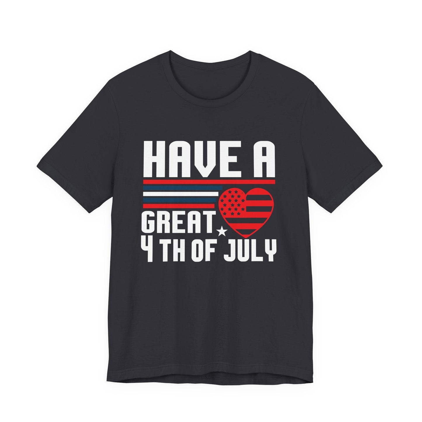 4th of July American Flag Graphic Unisex Cotton T-Shirt 020