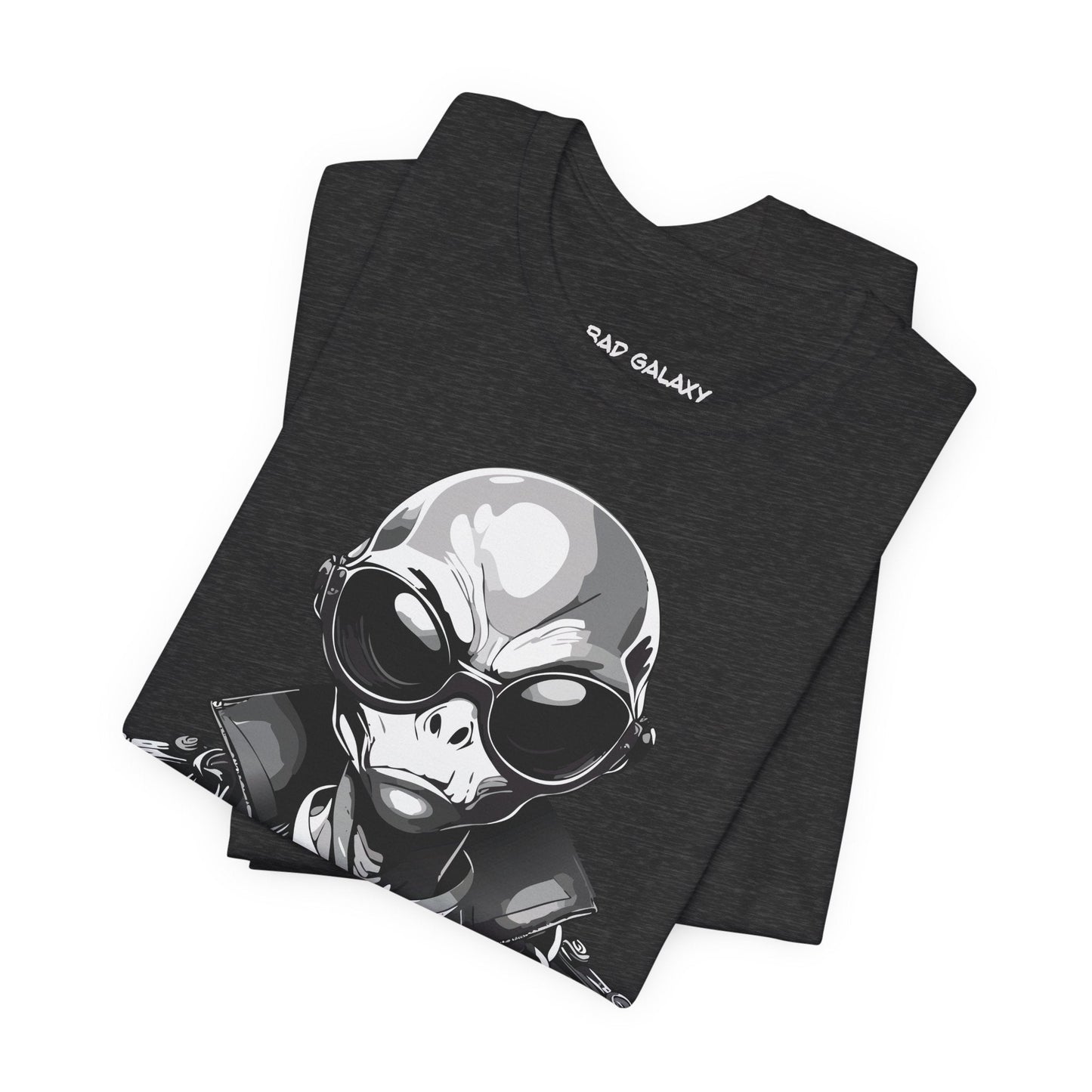 Tee Shirt With Alien From Bad Galaxy 100 Percent Cotton Made To Order Eco Friendly Inks Tee