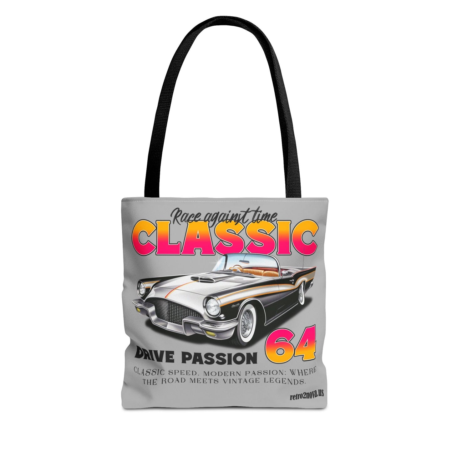 Retro2Nova Canvas Tote Bag Classic Vintage Car Durable Stylish Everyday Use Perfect For Work Travel