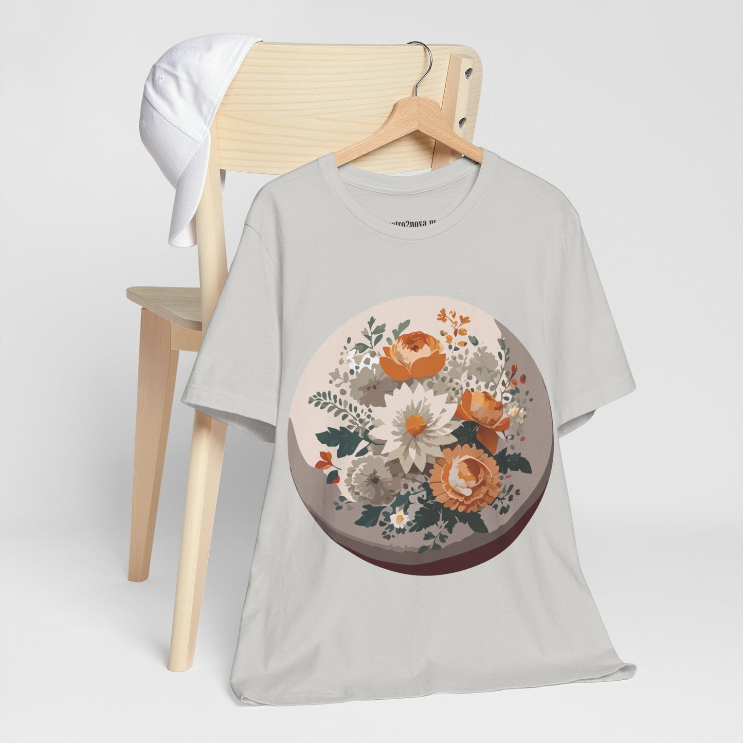 Floral Shirt Unisex Floral Print Jersey Tee Lightweight Breathable From Flowers Collection