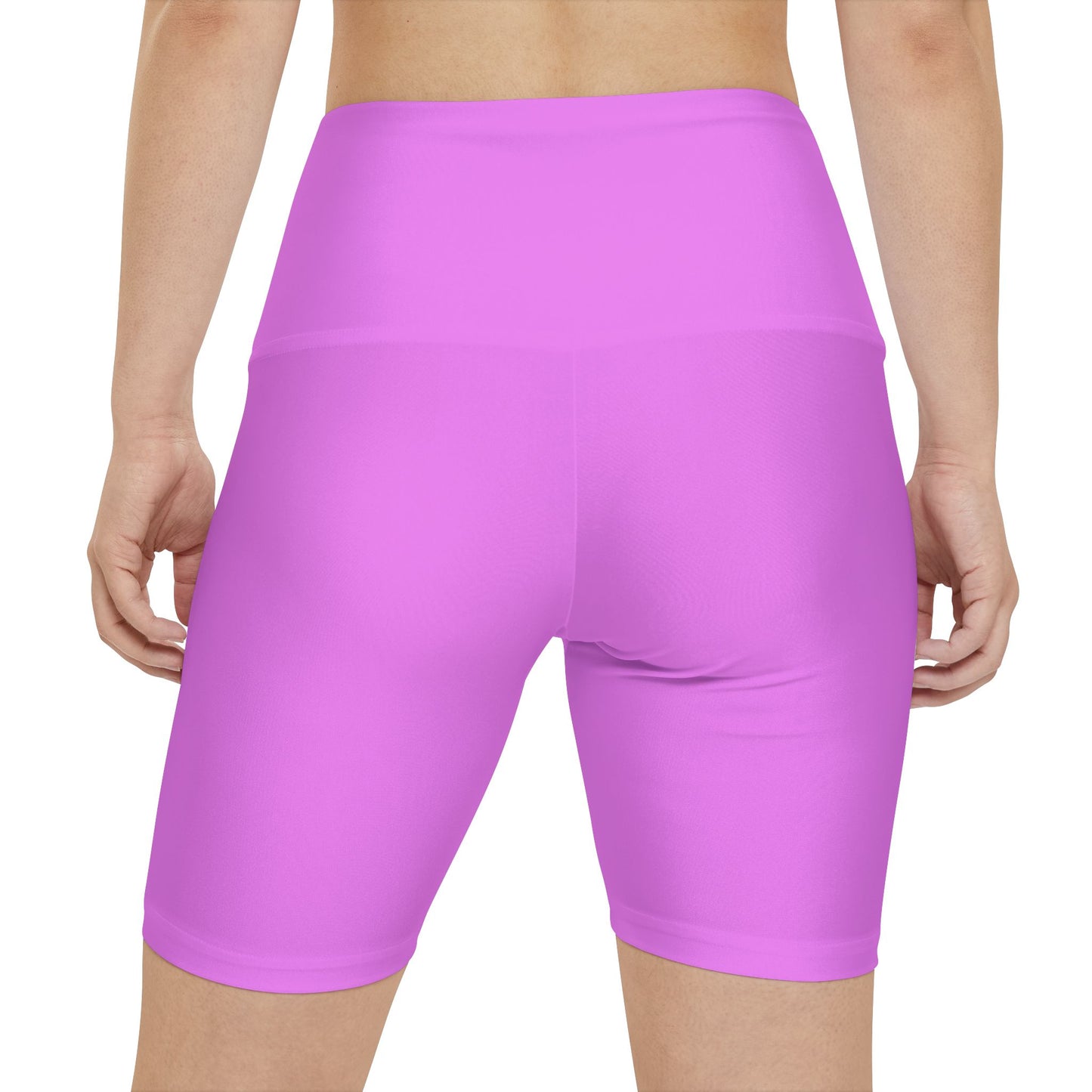 Violet Women's Workout Shorts — Solid High-Waist Biker Shorts for Exercise & Everyday Wear