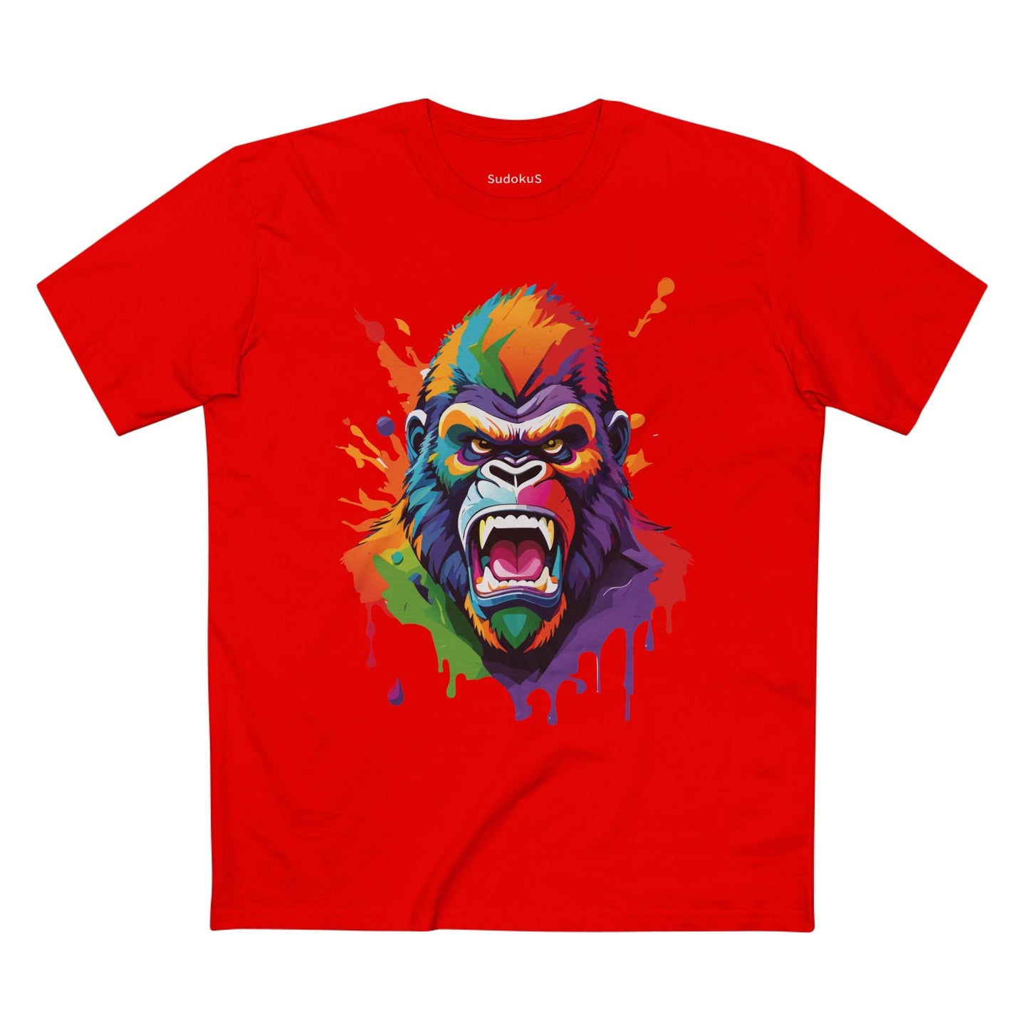 Gorilla Graphic Unisex 100 Cotton Staple Tee with Animal Design Artwork 8