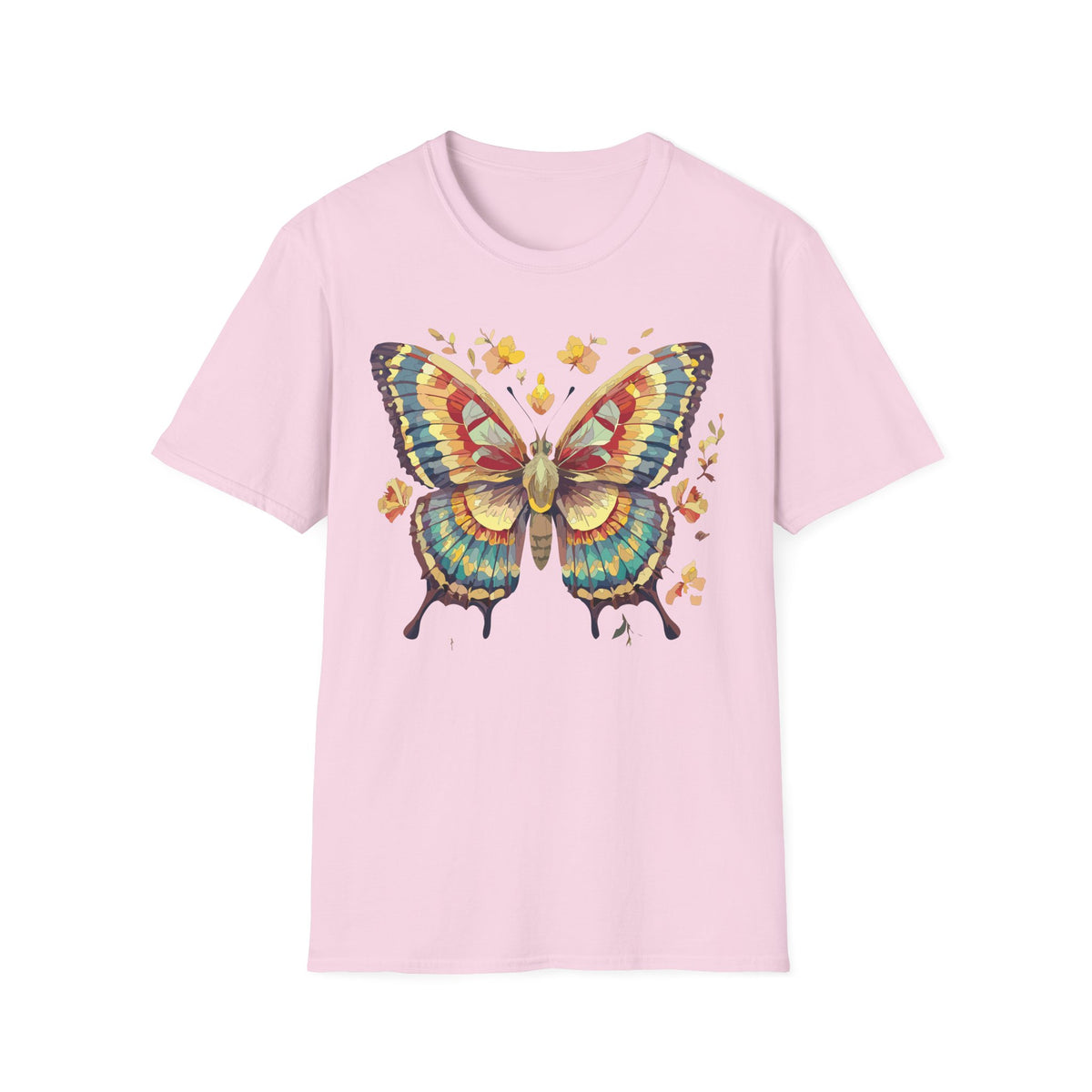 Butterfly Watercolor T-Shirt — Vibrant Floral Monarch Graphic Tee Unisex 100 Cotton Gildan T-Shirt