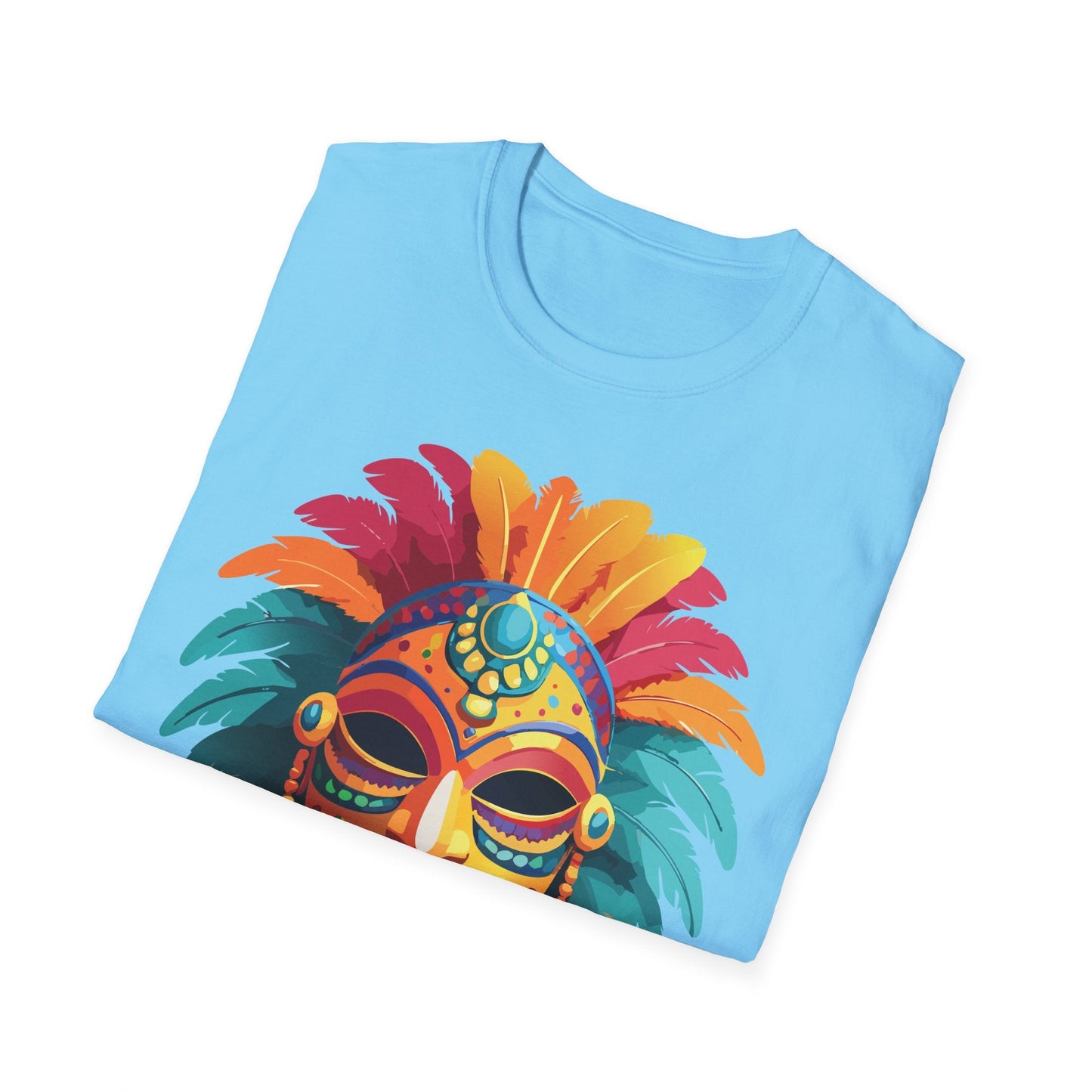 Mask Tee Shirt Unisex Softstyle Gildan 64000 100 Percent Ring Spun Cotton Masquerade Tee