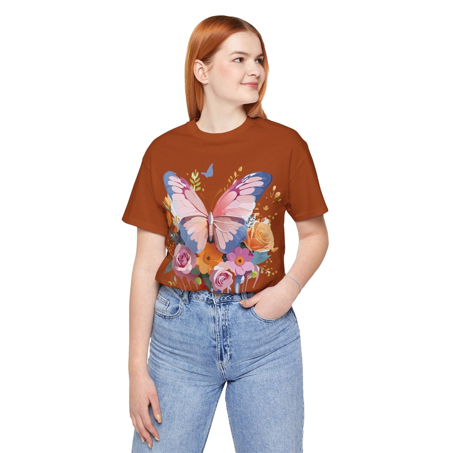 Butterfly Graphic Tee Unisex Short Sleeve Jersey Shirt By Adelpha