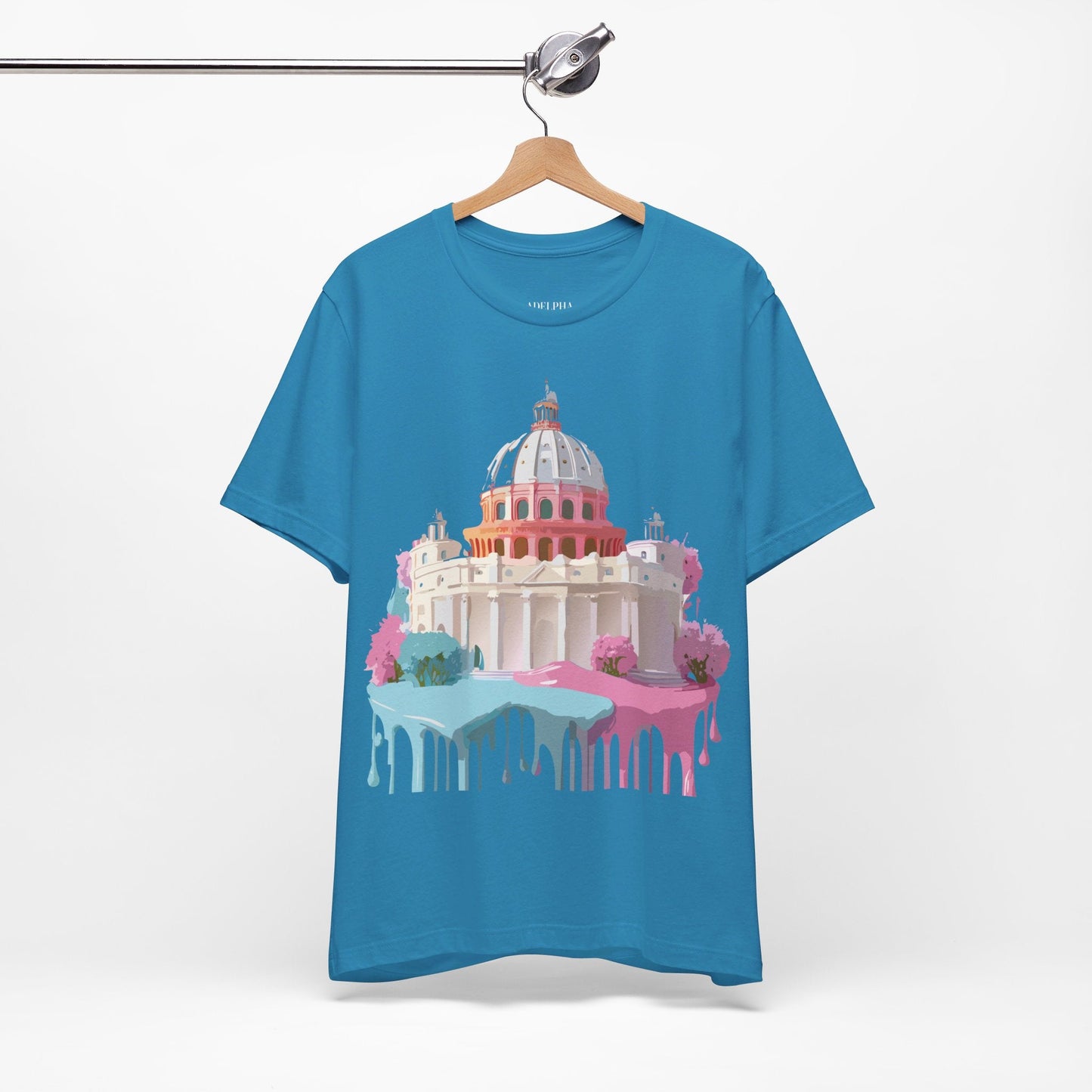 Unisex Graphic Tee With Rome Artwork By Adelpha Vintage Inspired Short Sleeve Shirt