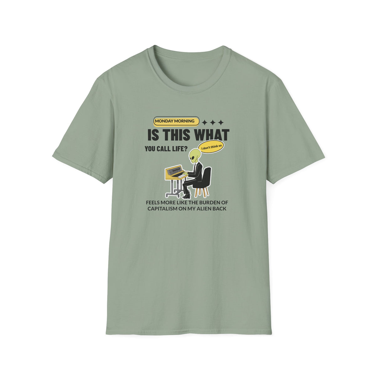 Alien Graphic Funny UFO Graphic Tee Gildan Unisex 100 Cotton Tee Shirt r108