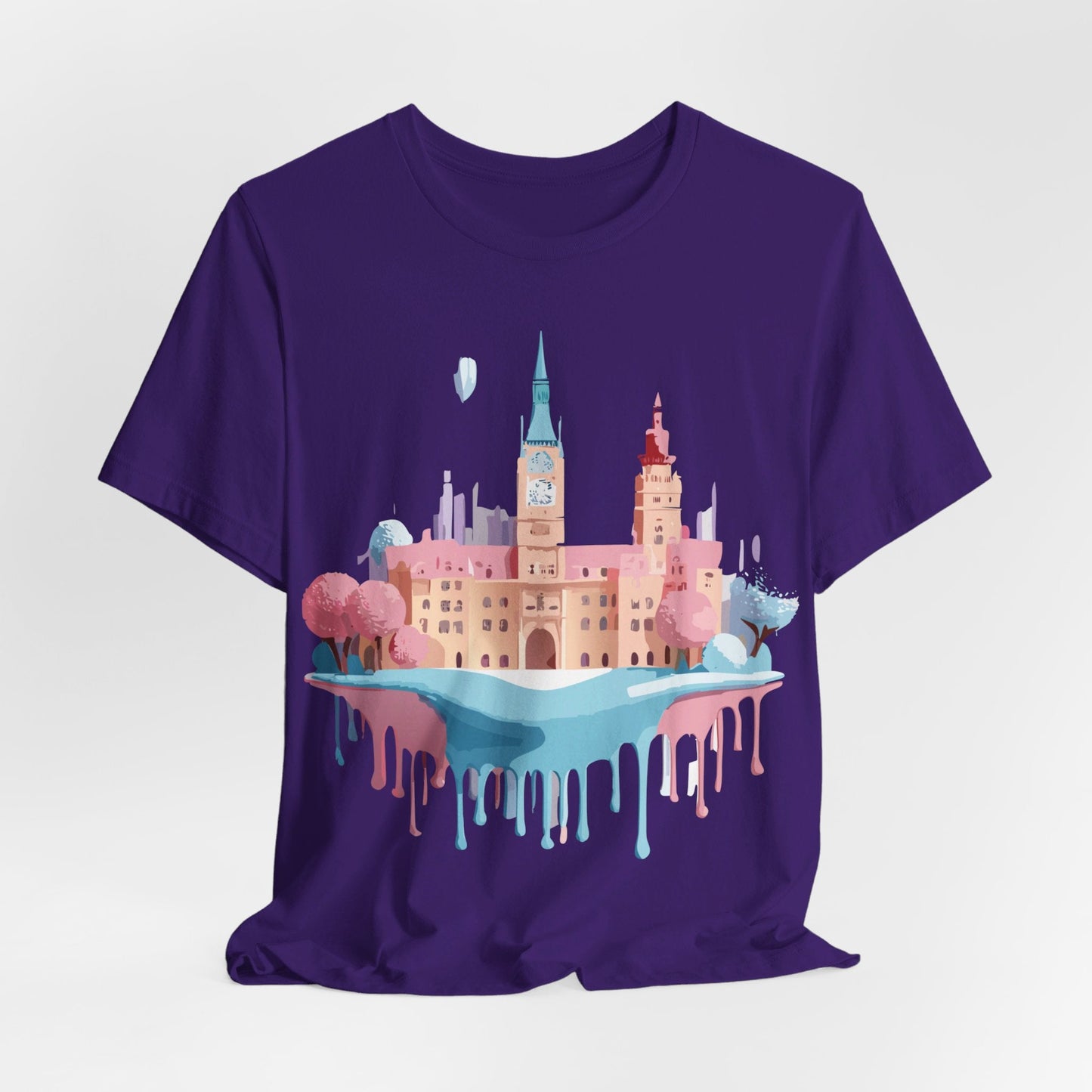 Prague Tourist Shirt Unisex Short Sleeve Graphic Tee Featuring Adelpha Vintage Artwork